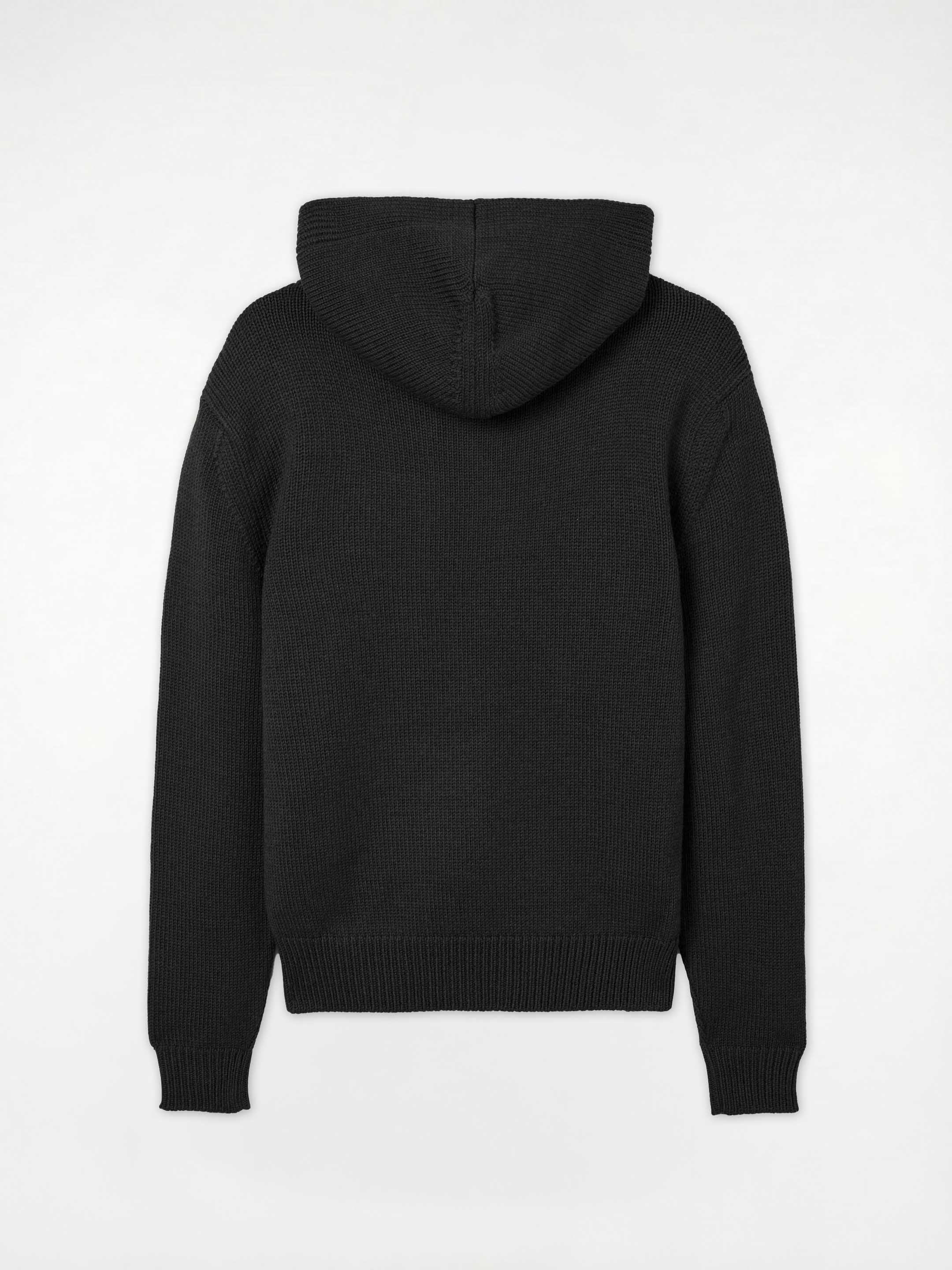 The Chunky Knit Hoodie - Anthracite Black - Image 4