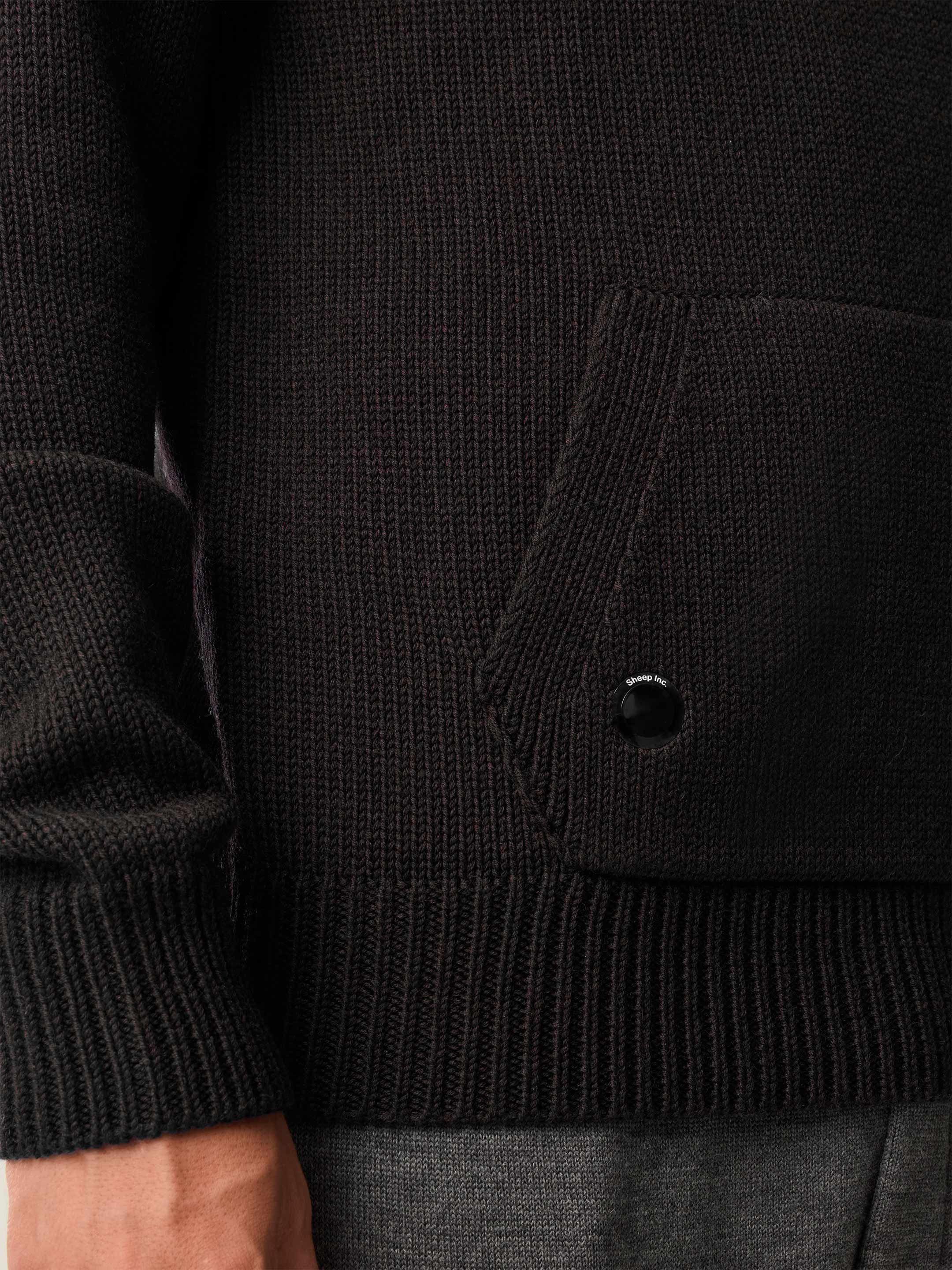 The Chunky Knit Hoodie - Anthracite Black - Image 5