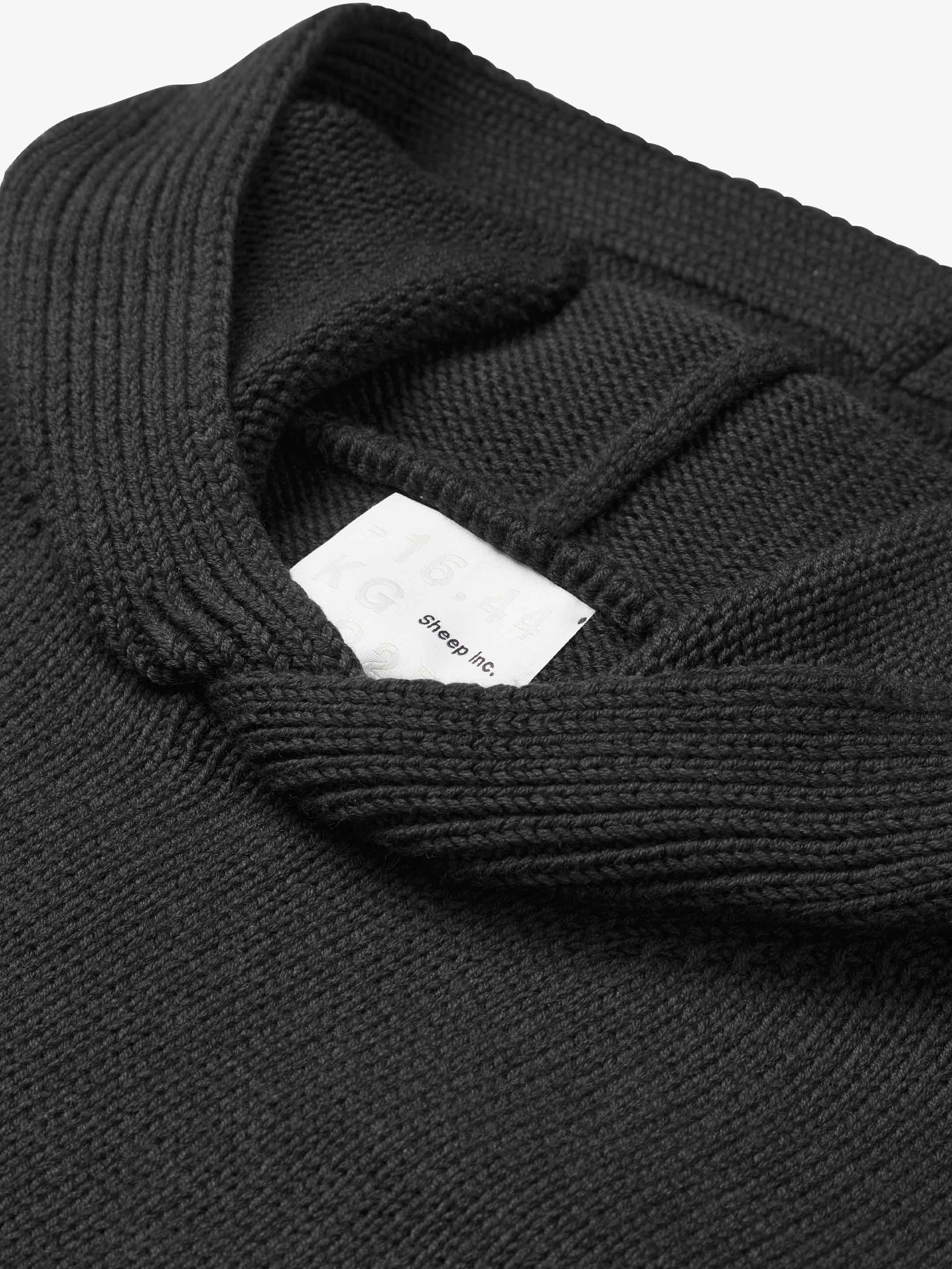 The Chunky Knit Hoodie - Anthracite Black - Image 7
