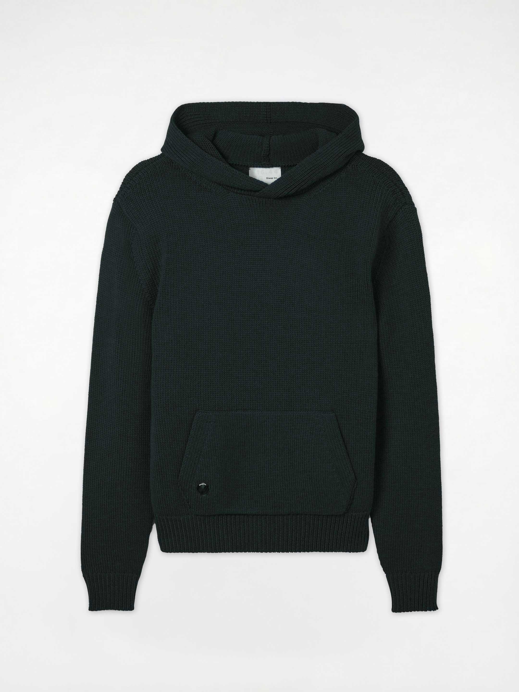 The Chunky Knit Hoodie - Forest Green - Image 3