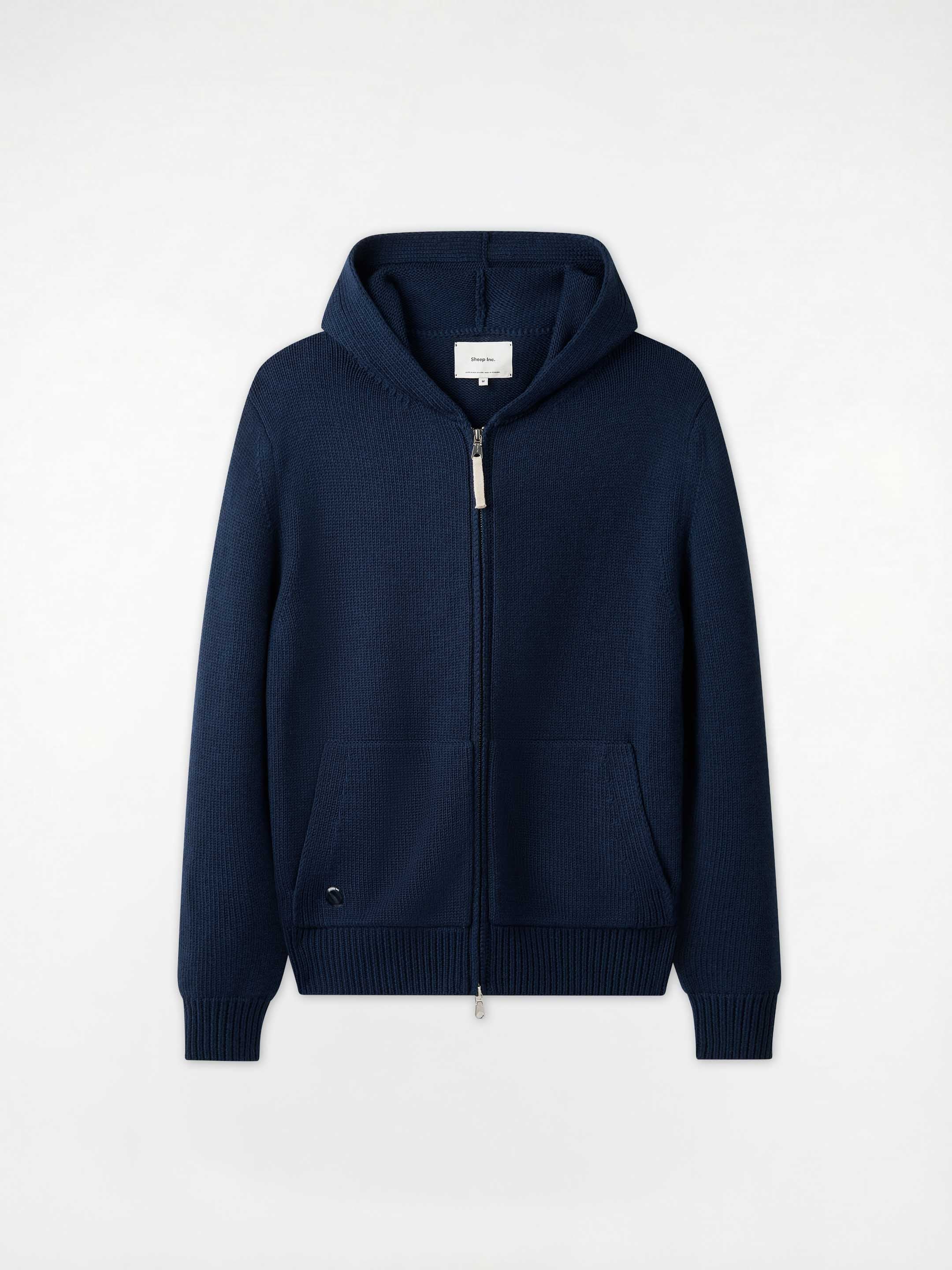 The Chunky Knit Zip Hoodie - Atlantic Blue - Image 4
