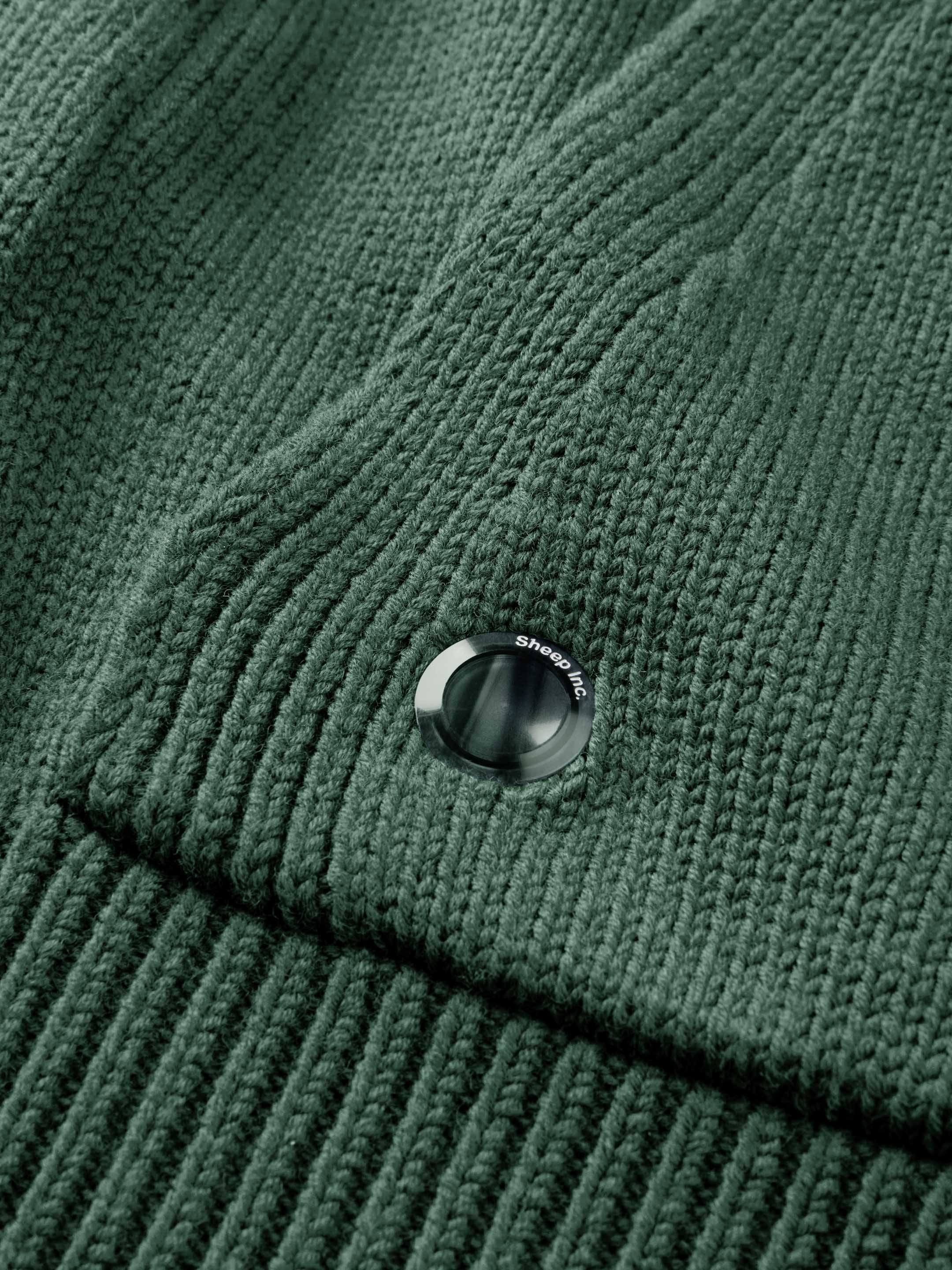 The Chunky Knit Zip Hoodie - Emerald Green - Image 7