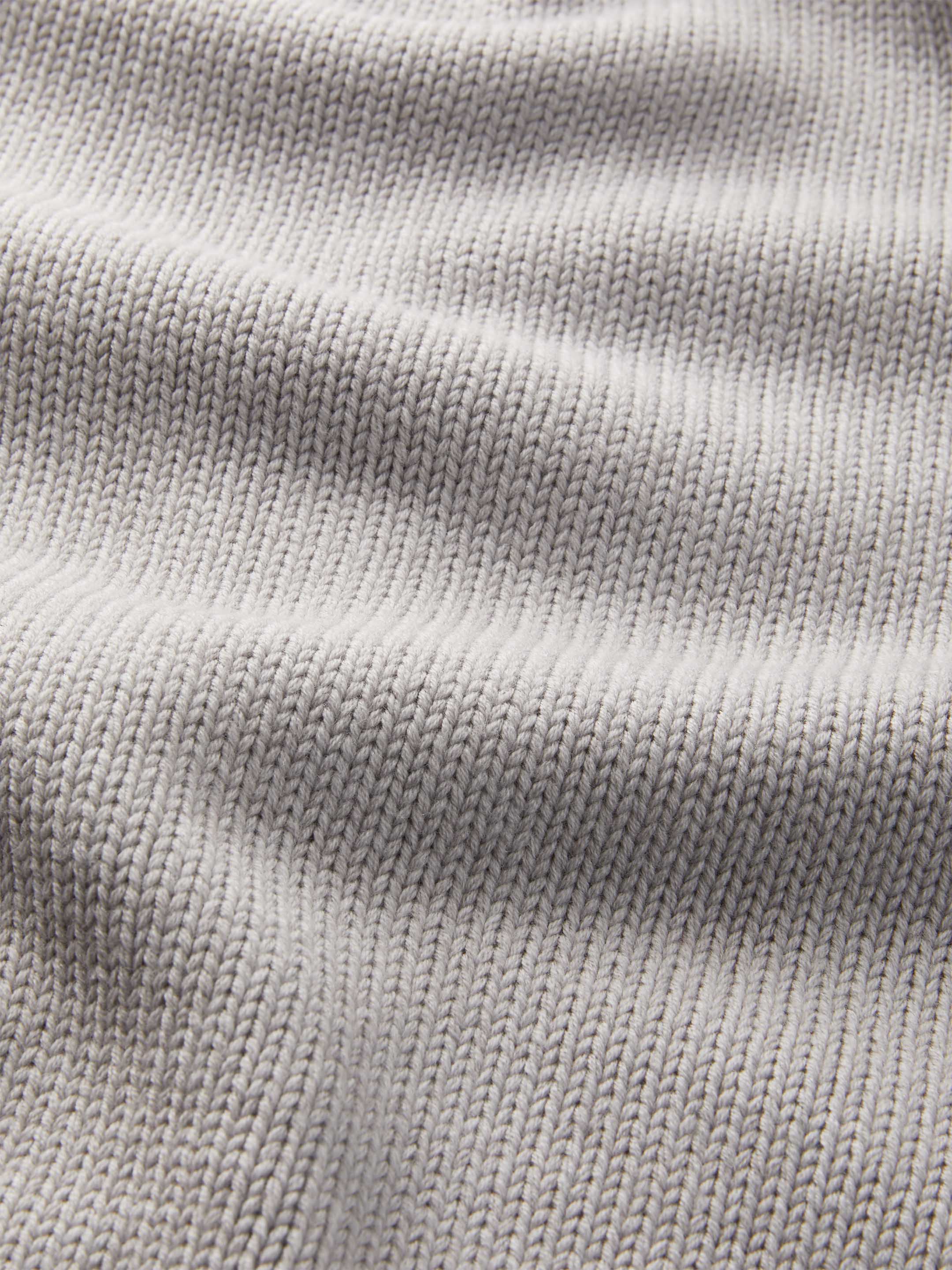 The Chunky Knit Zip Hoodie - Moon Grey - Image 10