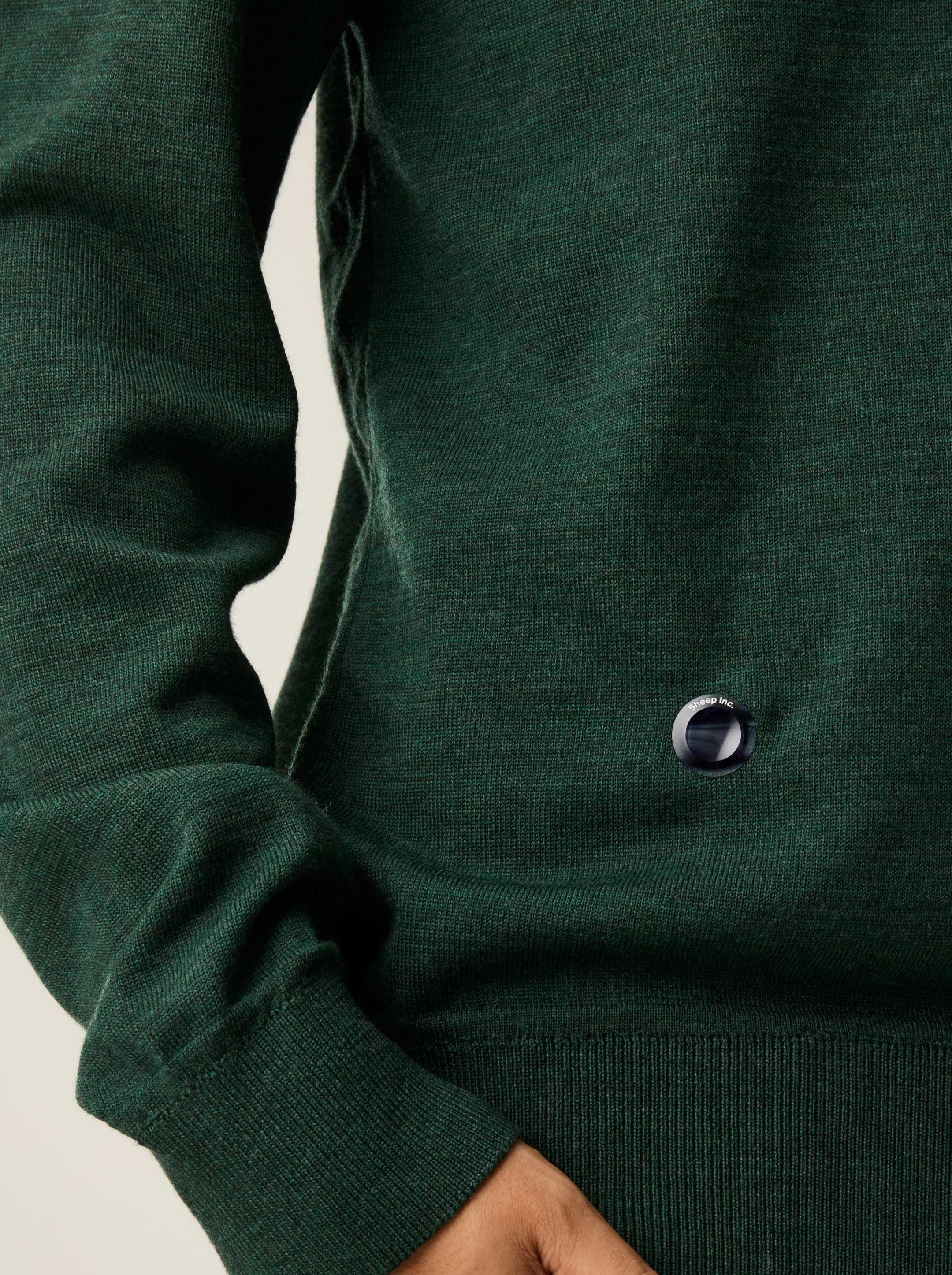 The Everyday Long Sleeve Polo Shirt - Emerald Green - Image 5