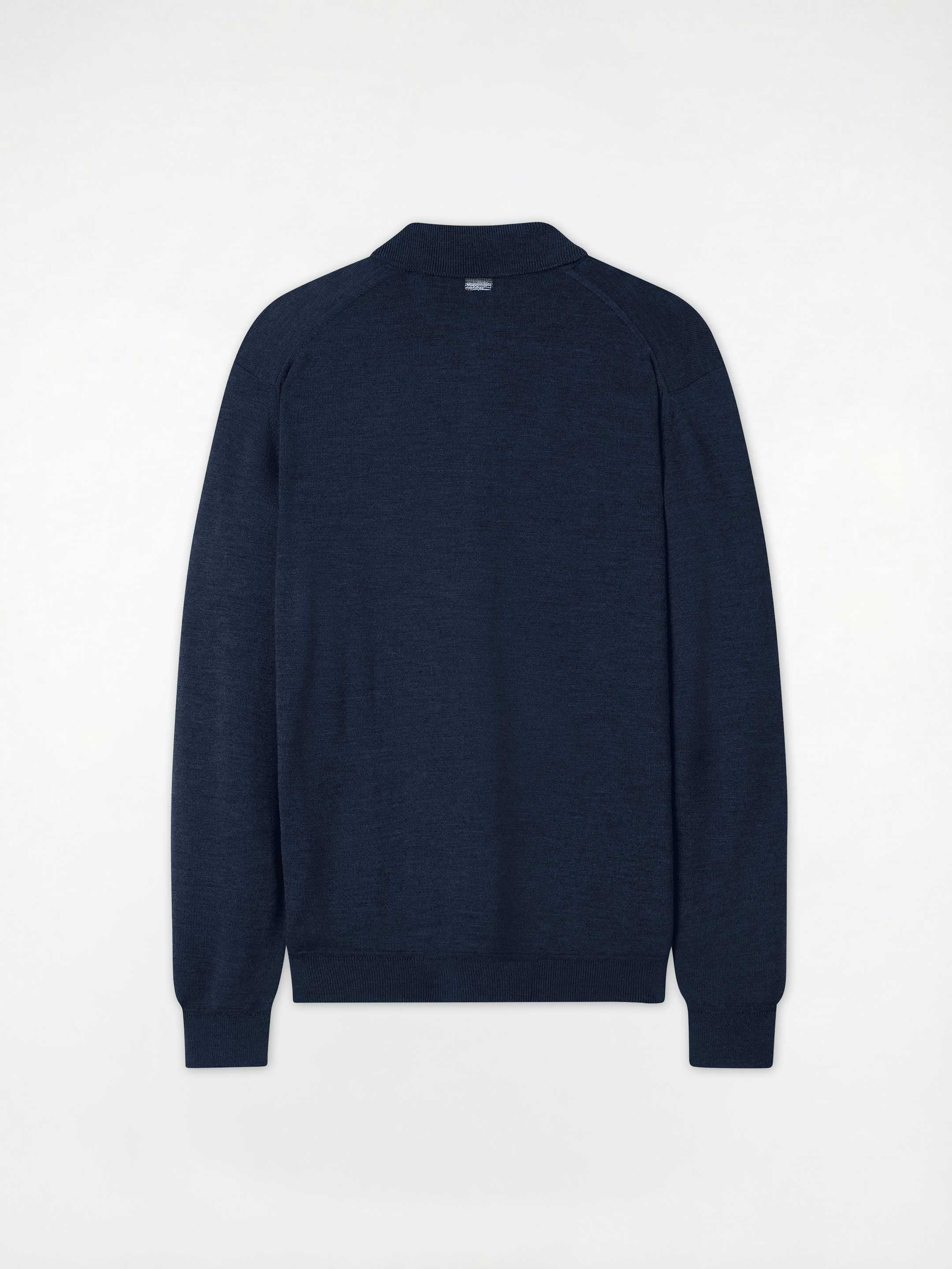 The Everyday Long Sleeve Polo Shirt - Pacific Blue - Image 11