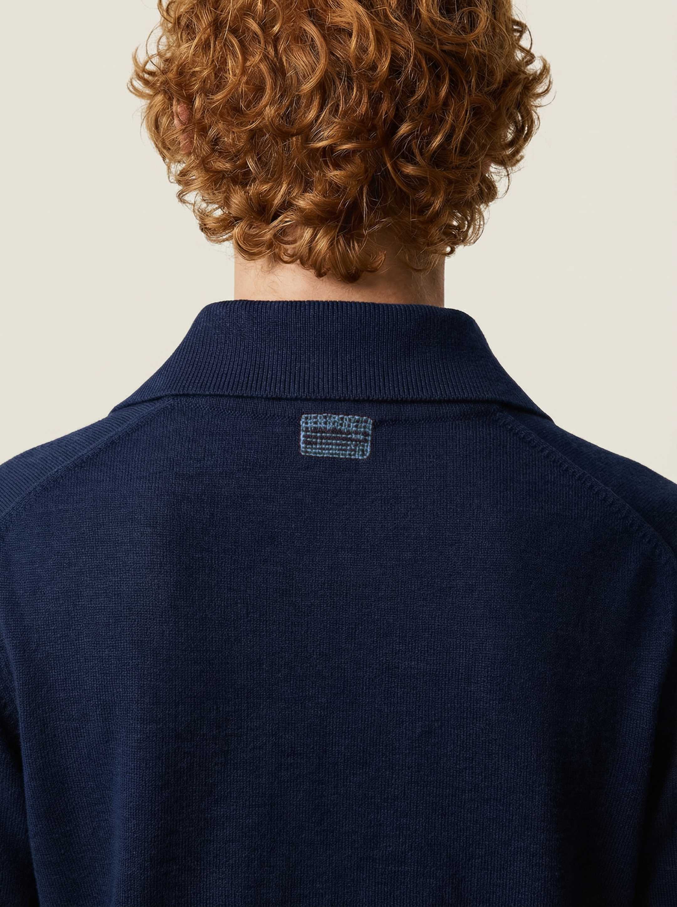 The Everyday Long Sleeve Polo Shirt - Pacific Blue - Image 7