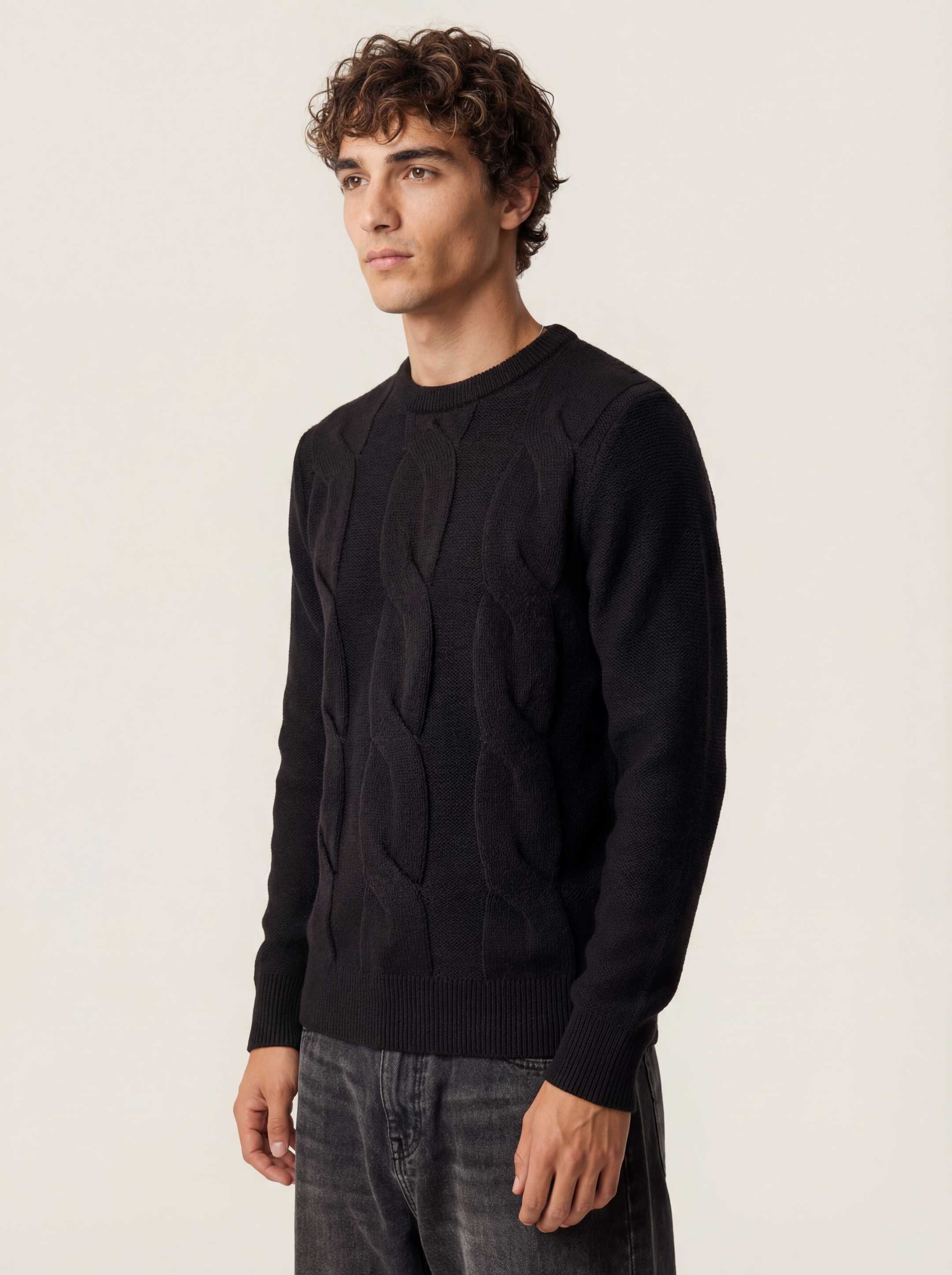 The Cable Knit - Anthracite Black - Image 3