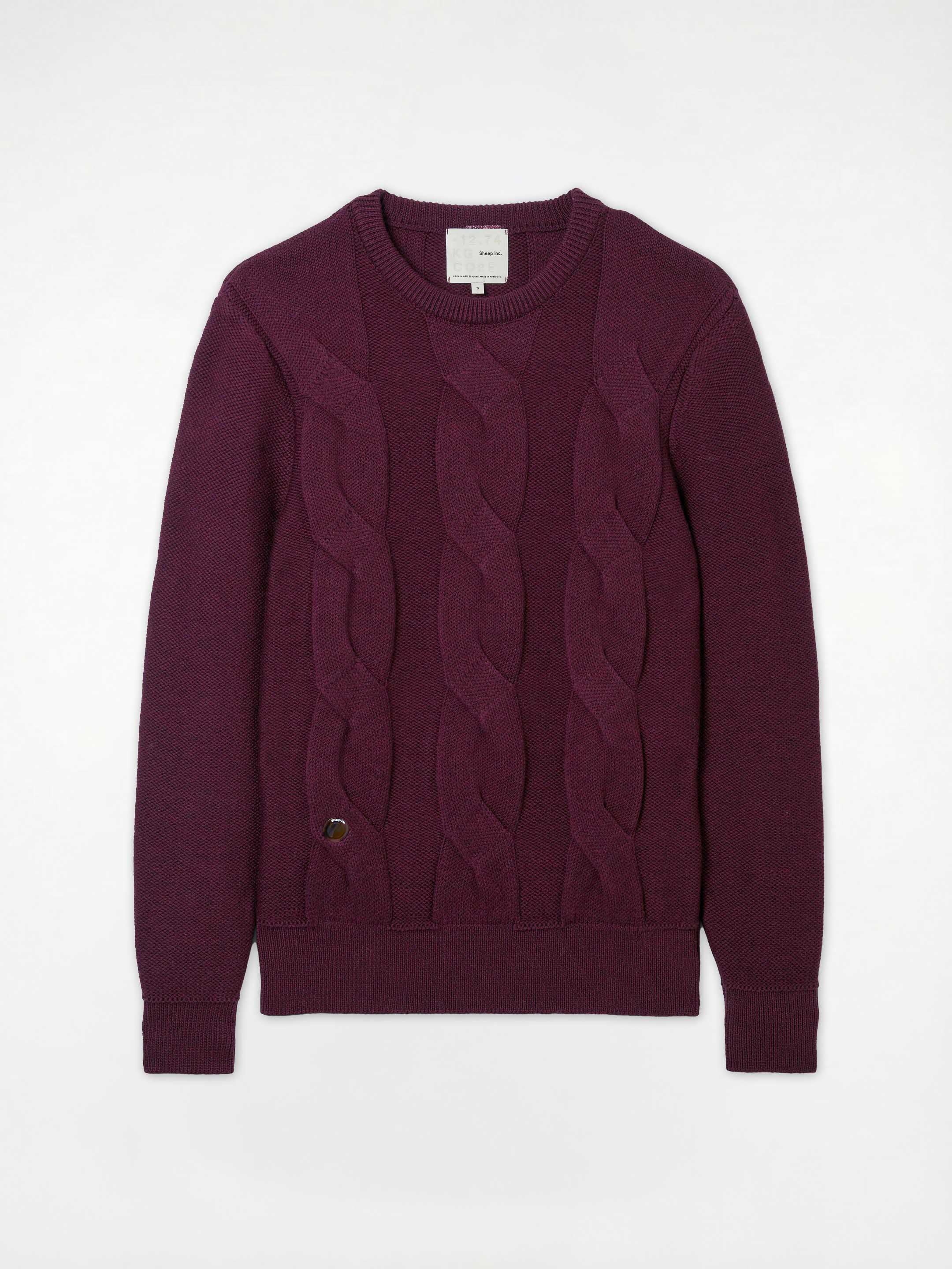 The Cable Knit - Konini Burgundy - Image 4