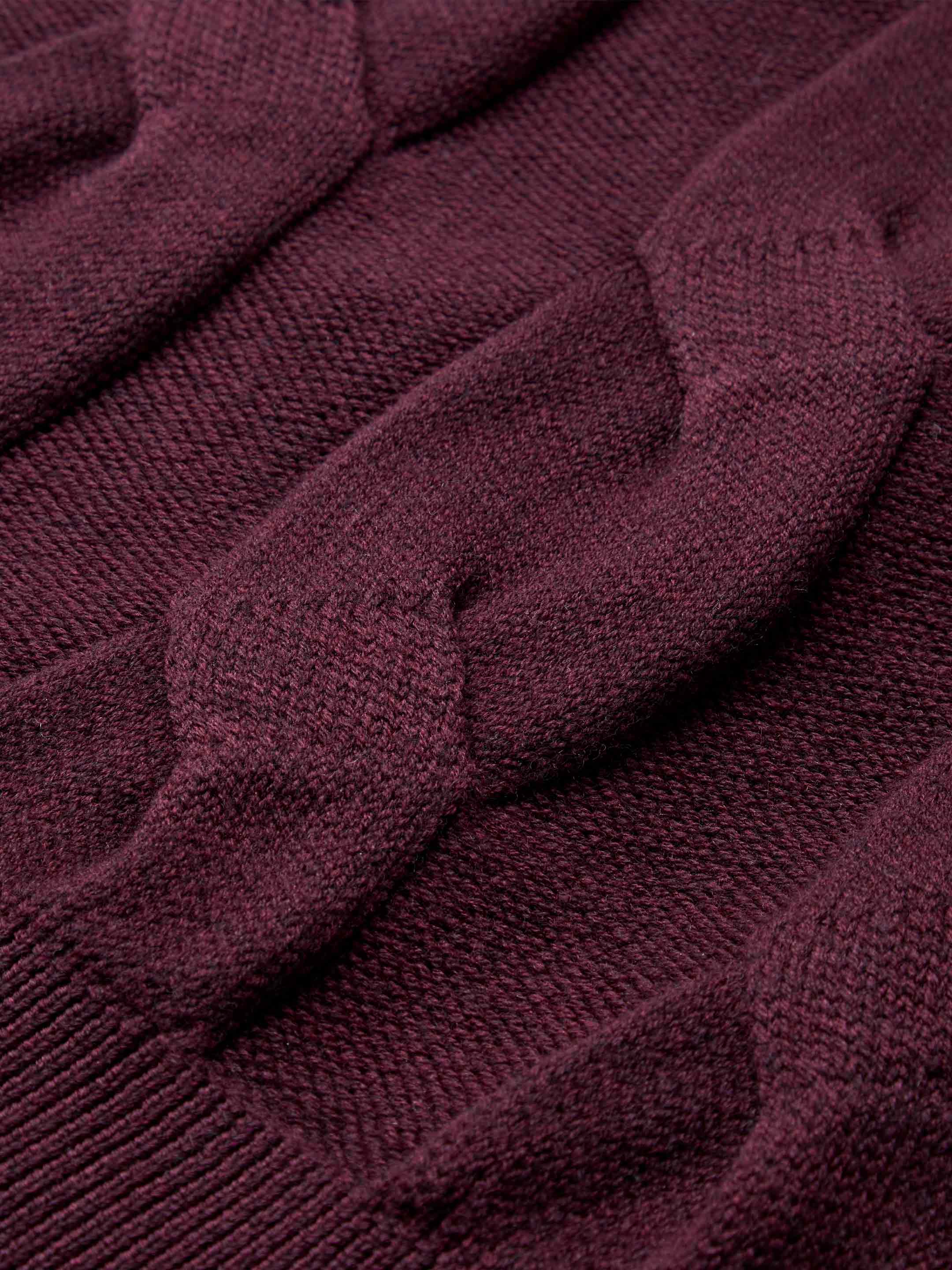 The Cable Knit - Konini Burgundy - Image 6