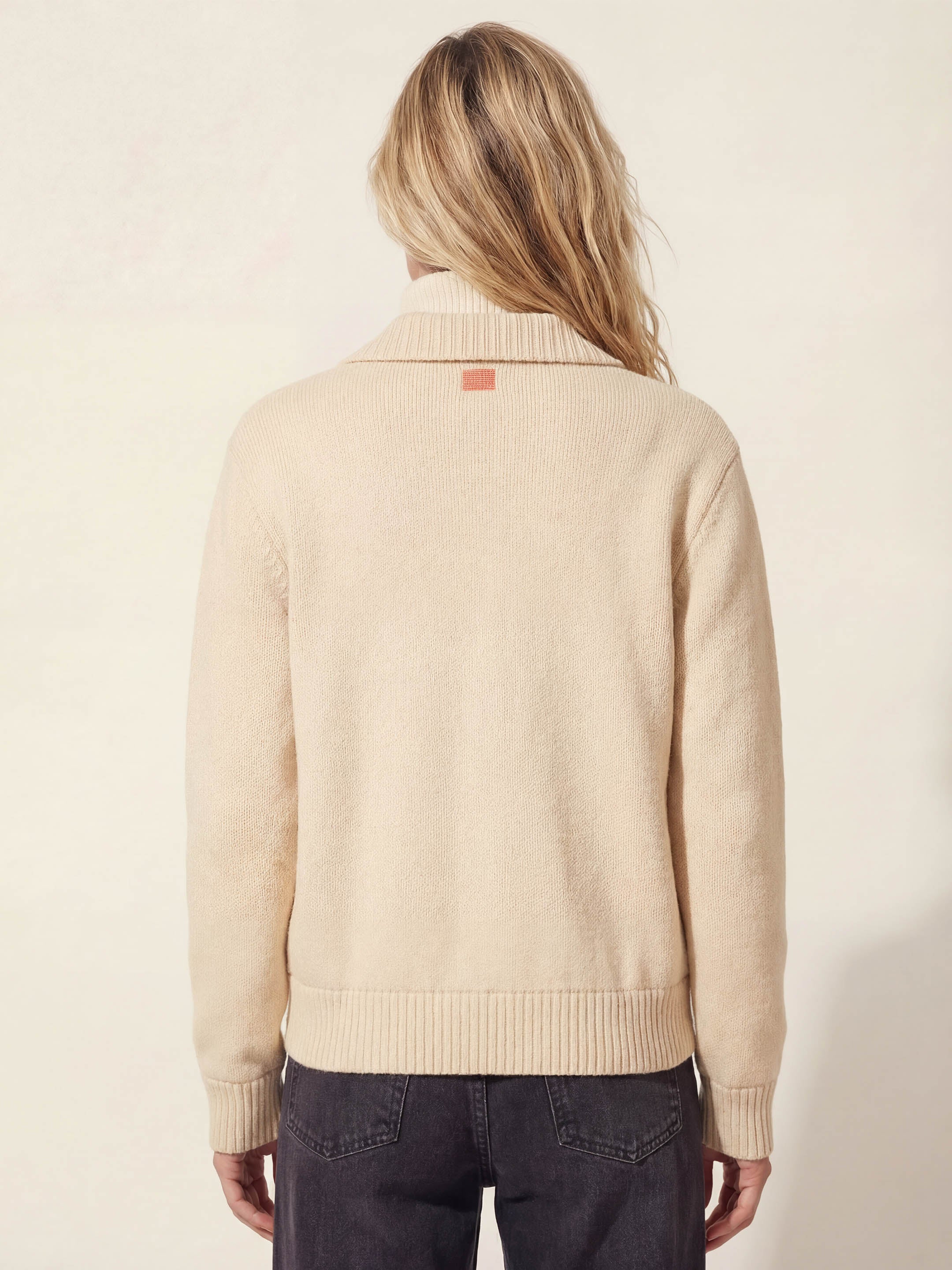 The Knitted Bomber - Almond White - Image 4
