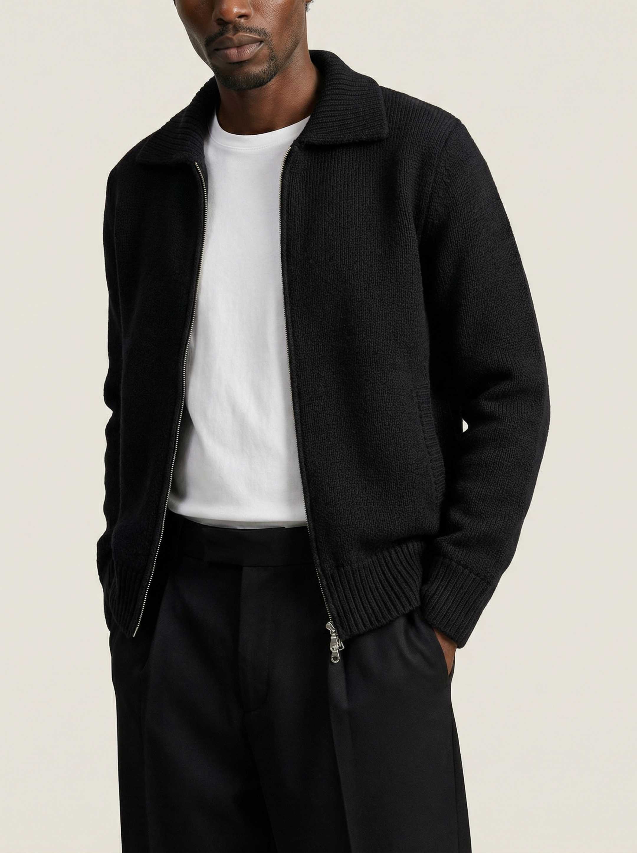 The Knitted Bomber - Anthracite Black - Image 3