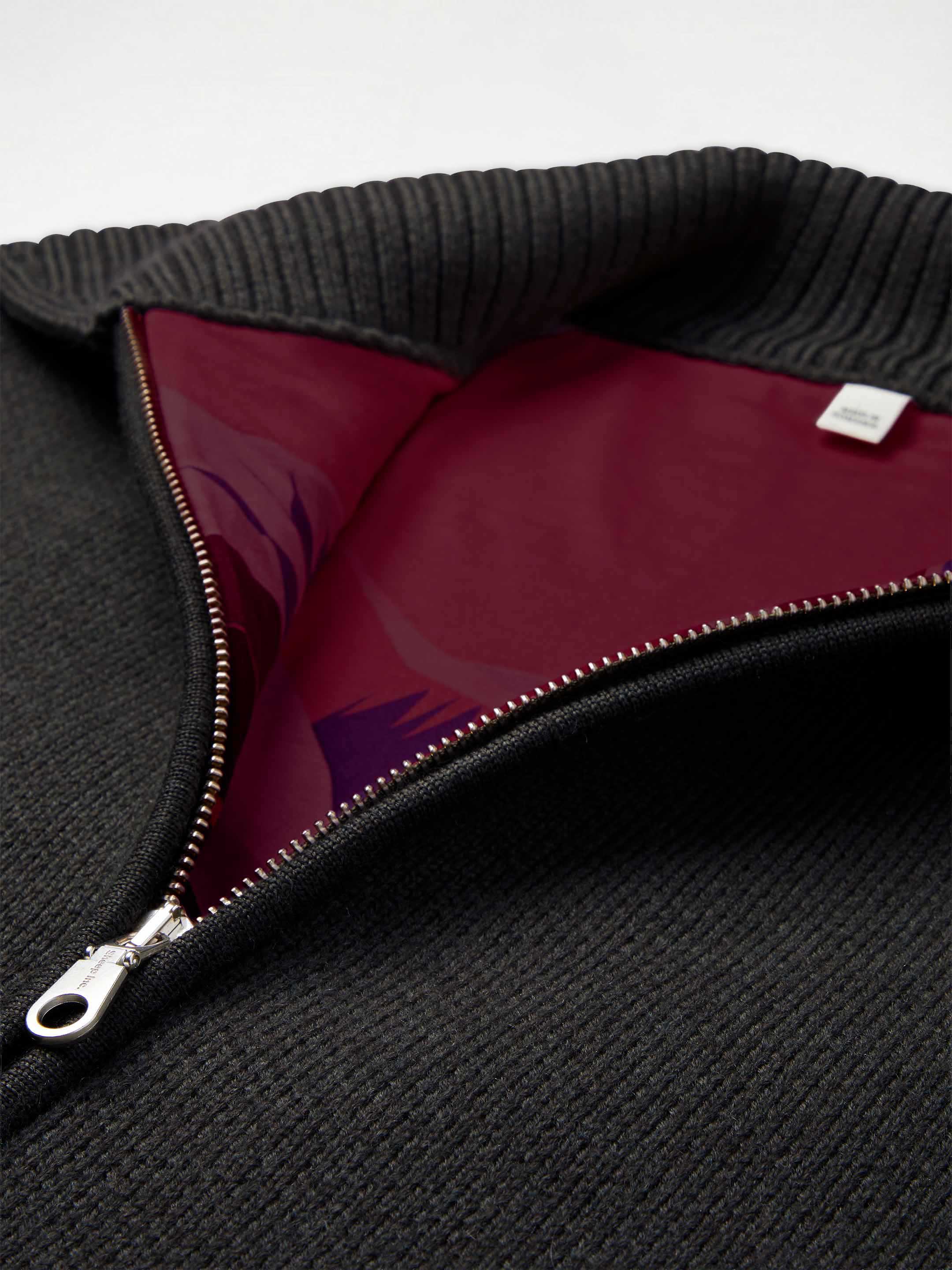 The Knitted Bomber - Anthracite Black - Image 9