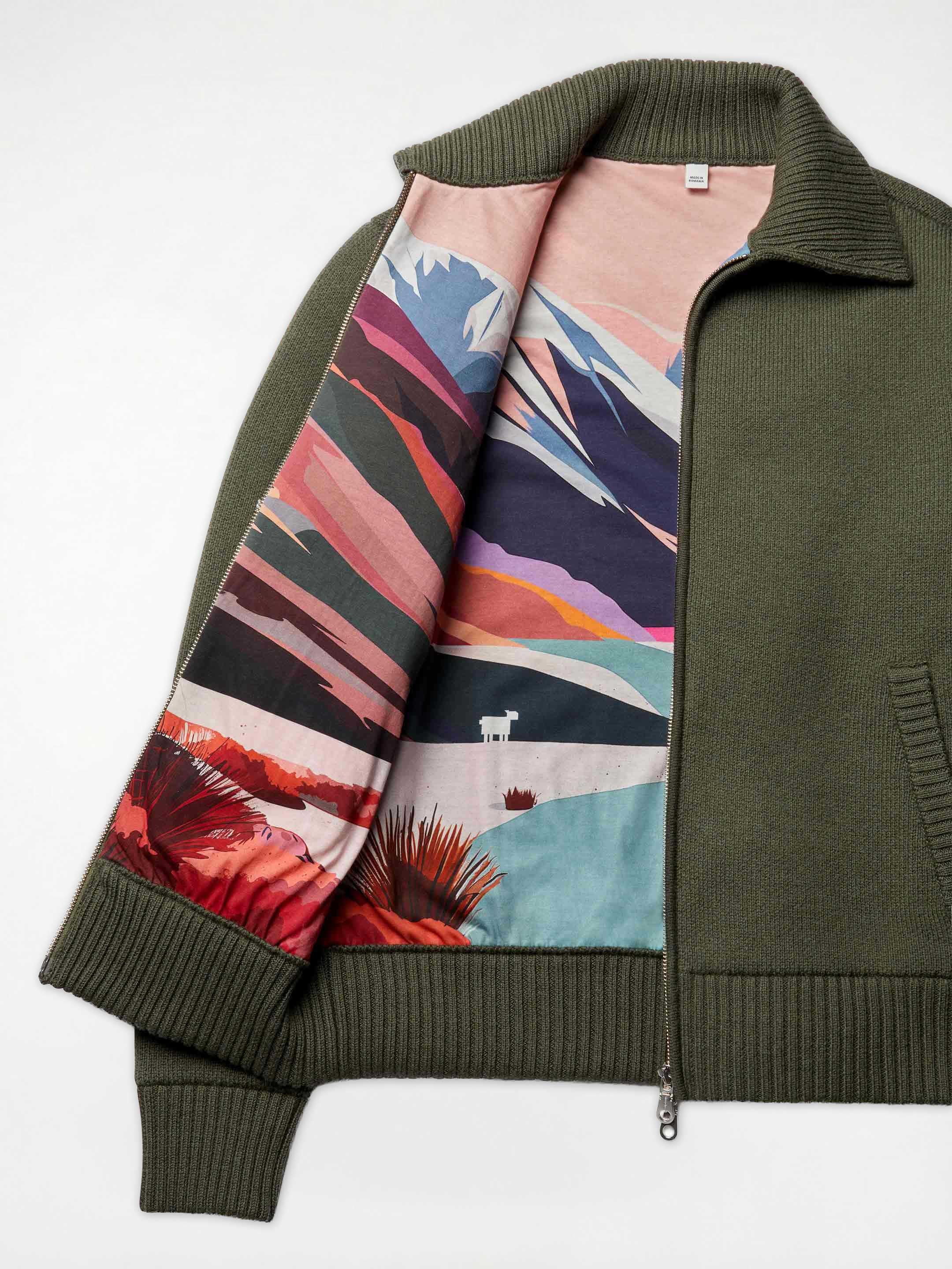 The Knitted Bomber - Moss Green - Image 9