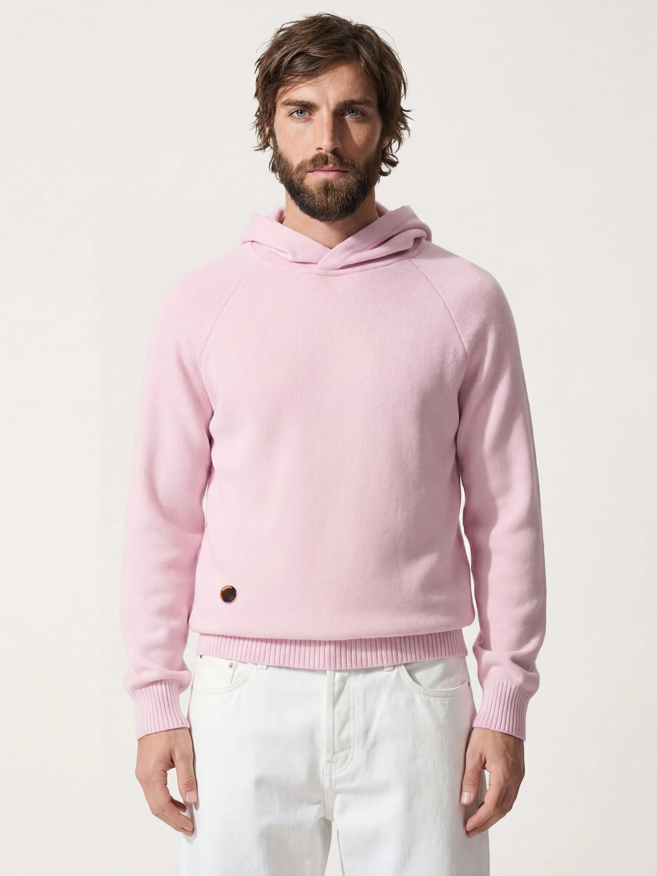 The Knitted Hoodie - Candyfloss Pink - Image 3