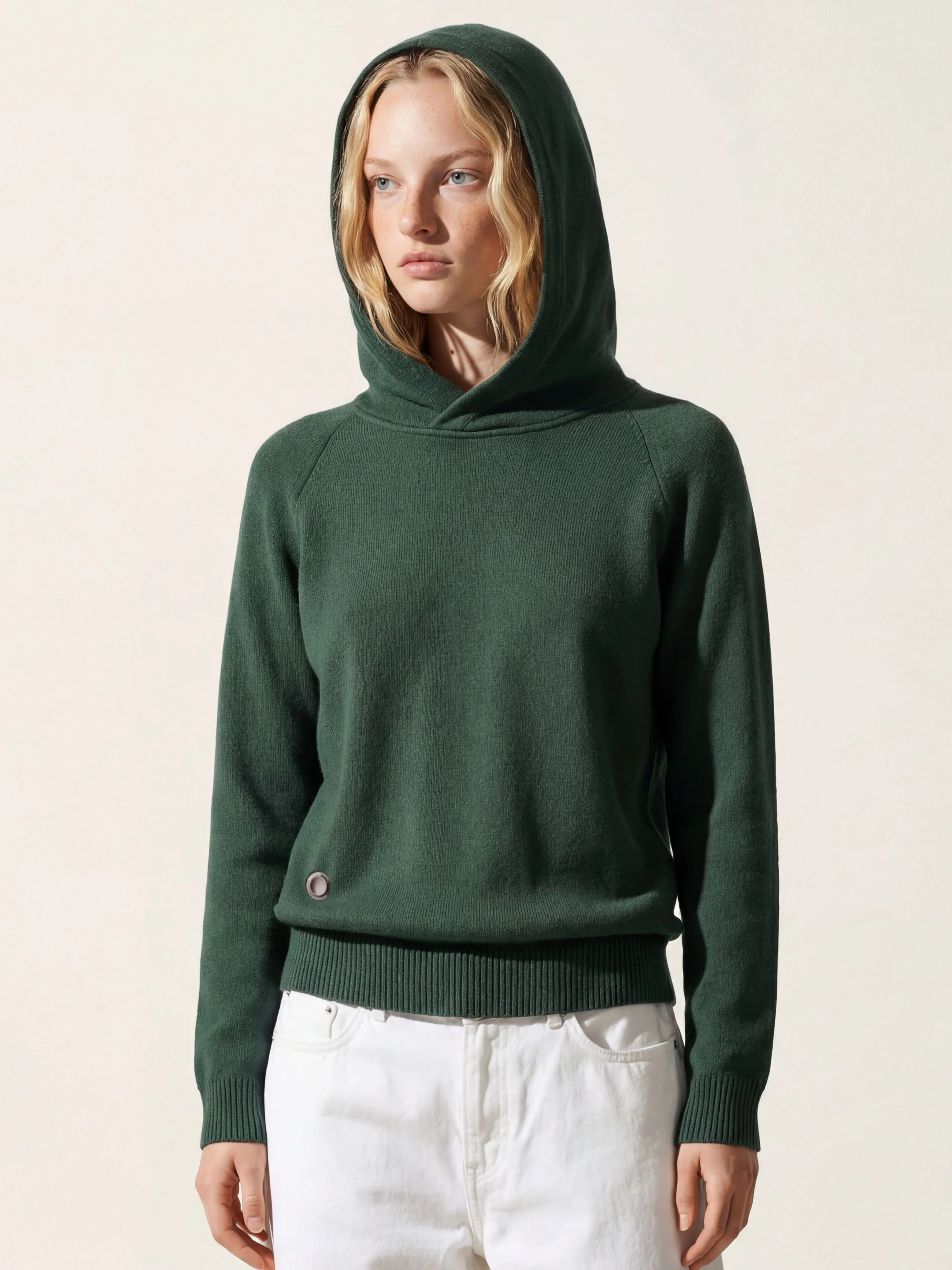 The Knitted Hoodie - Emerald Green - Image 4