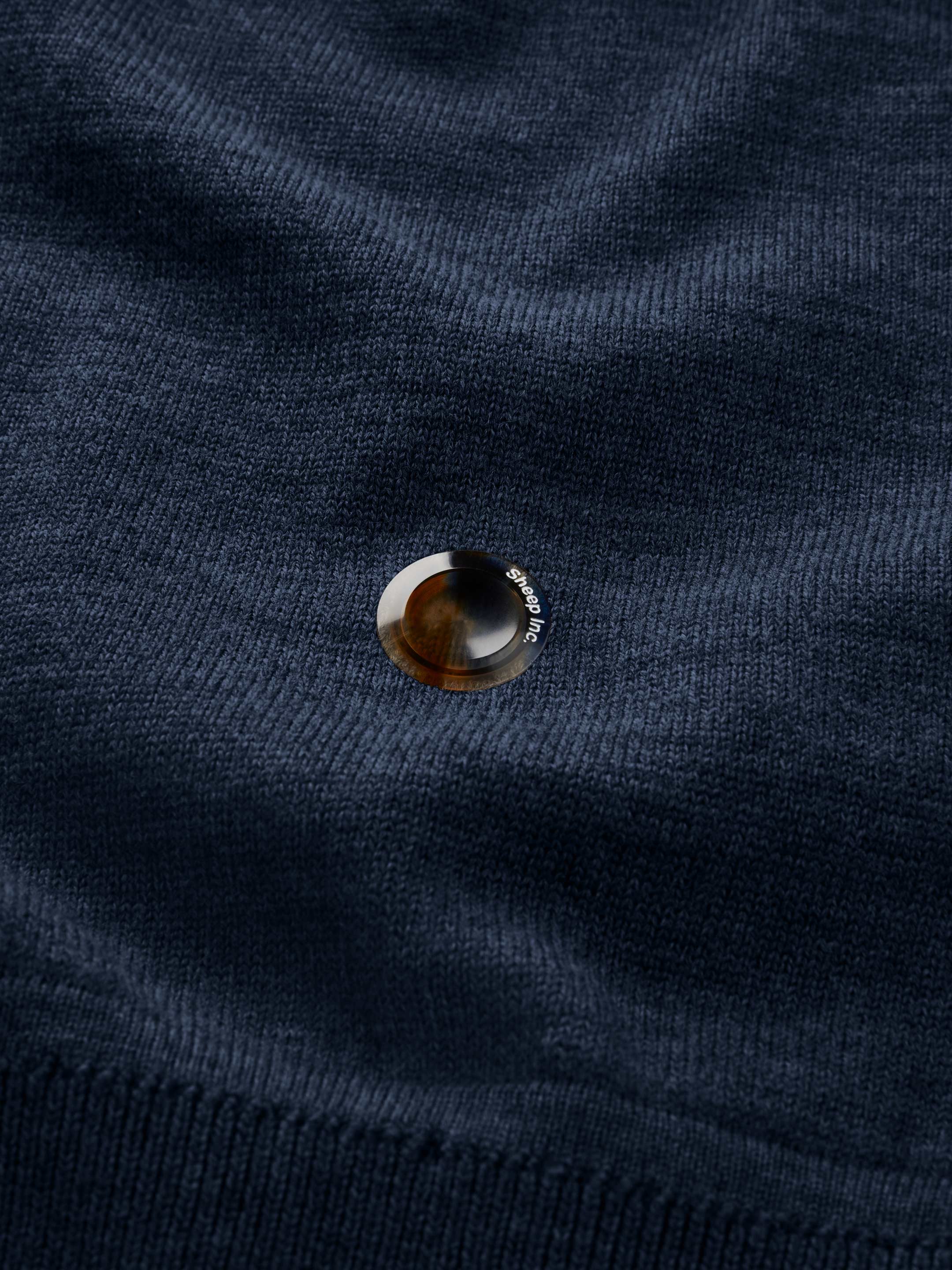 The Knitted Quarter Zip - Pacific Blue - Image 10