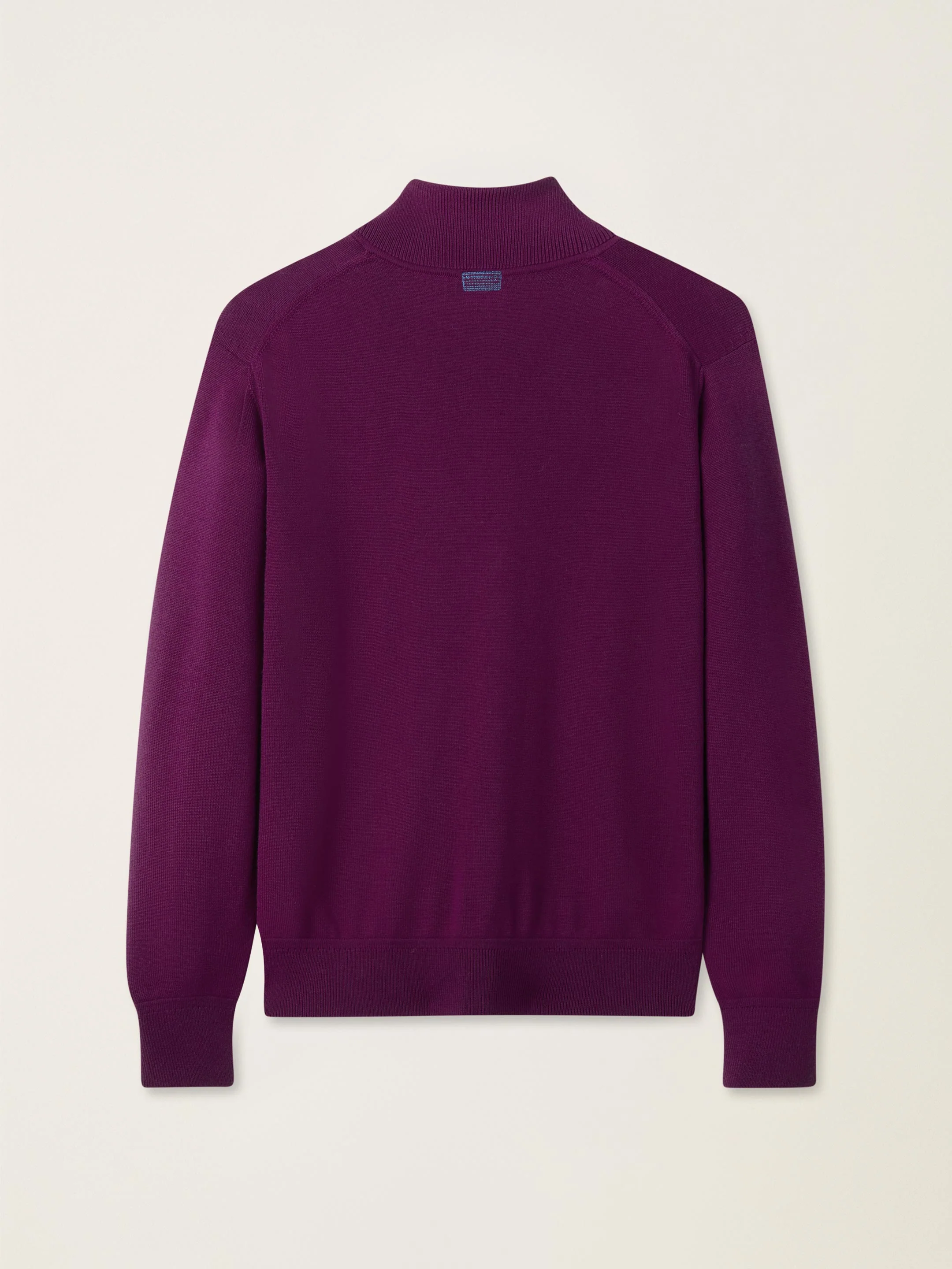 The Knitted Quarter Zip - Royal Purple - Image 12
