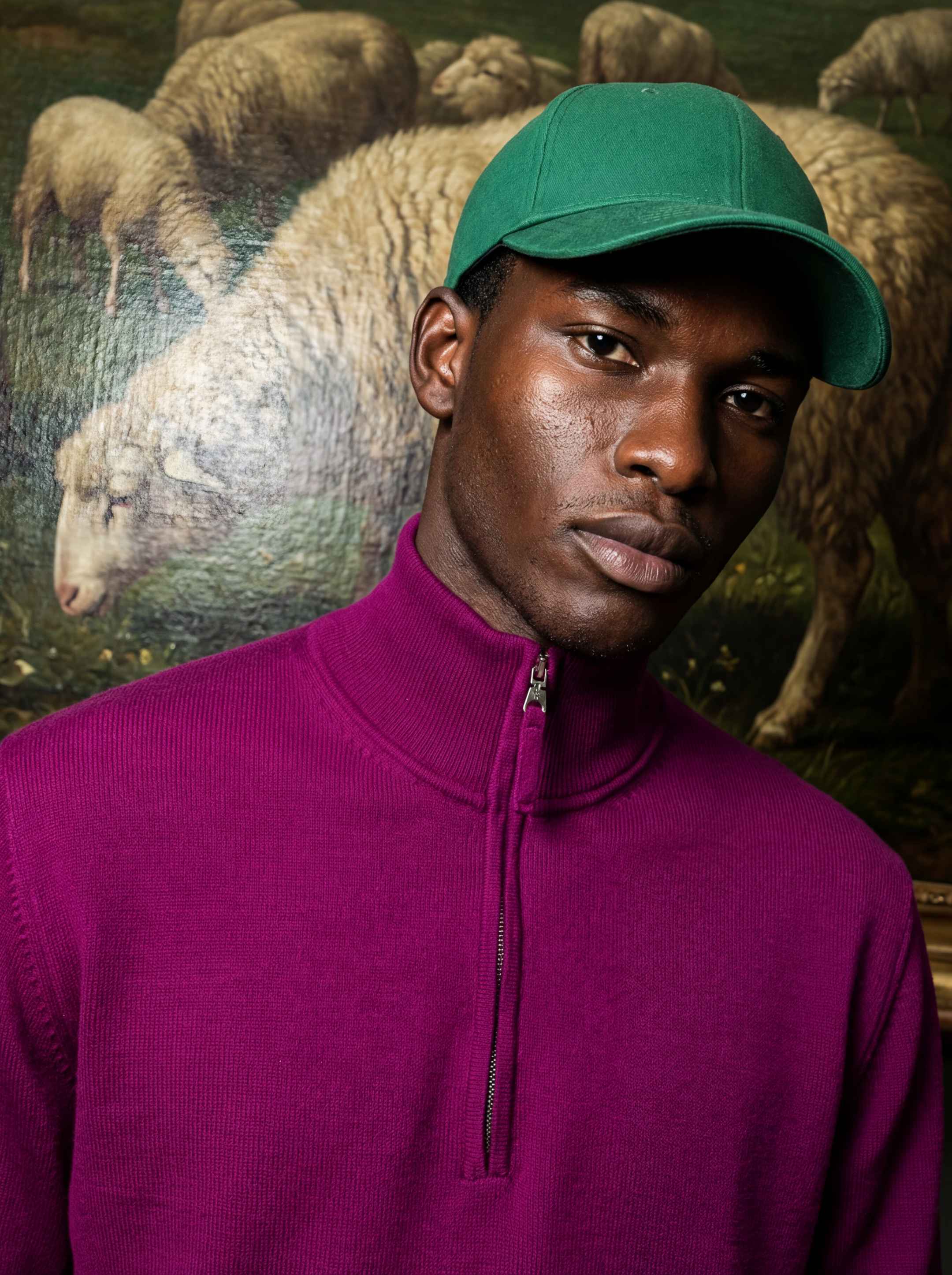 The Knitted Quarter Zip - Royal Purple - Image 7