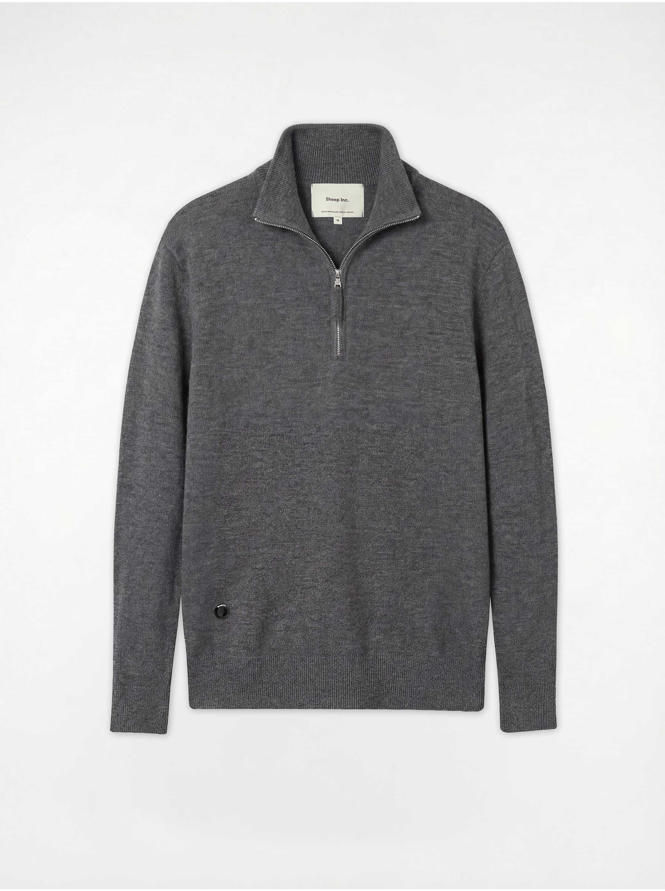 The Knitted Quarter Zip - Slate Grey - Image 9