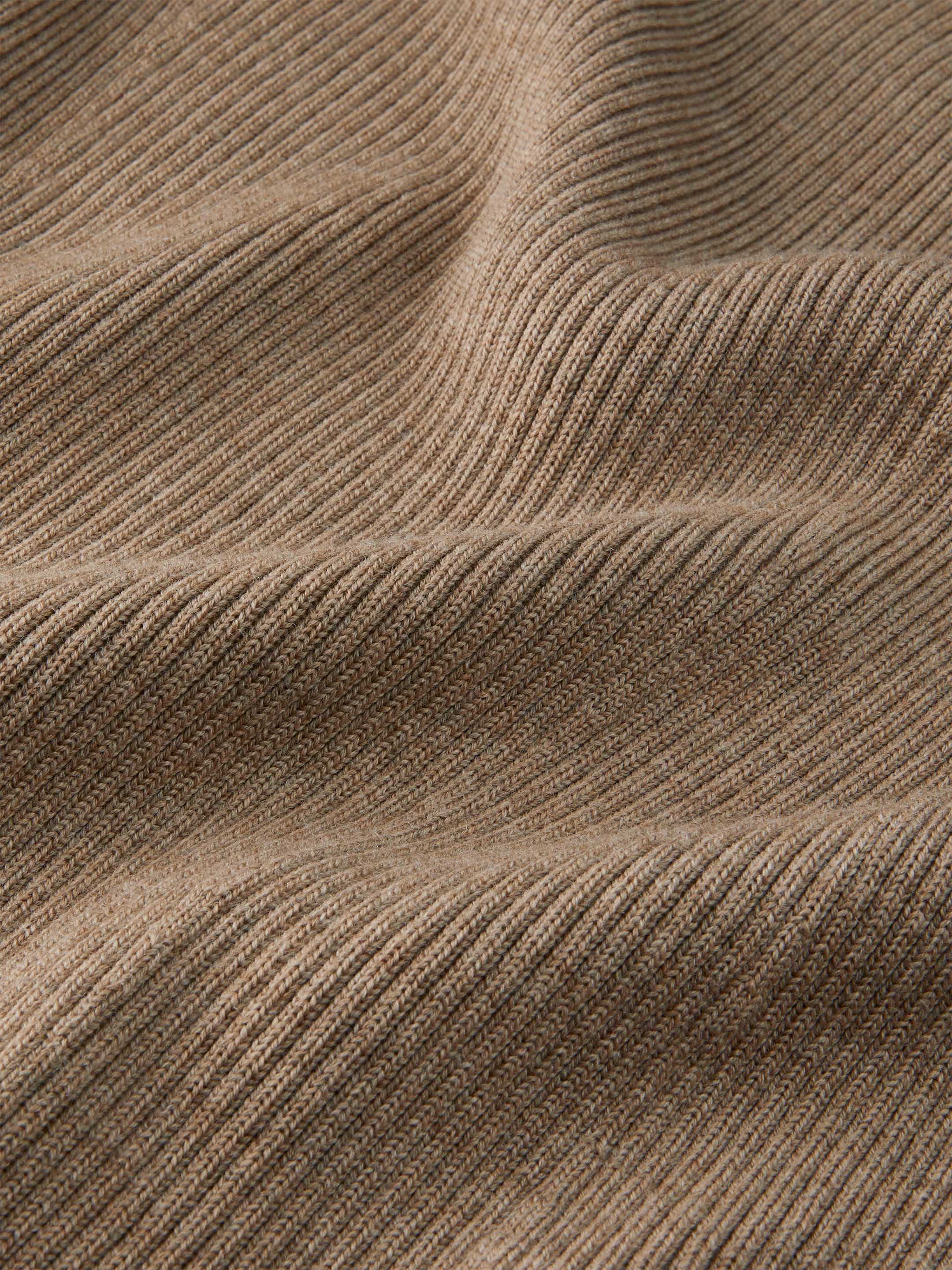 The Ribbed Knitted Skirt - Fawn Brown - Image 6