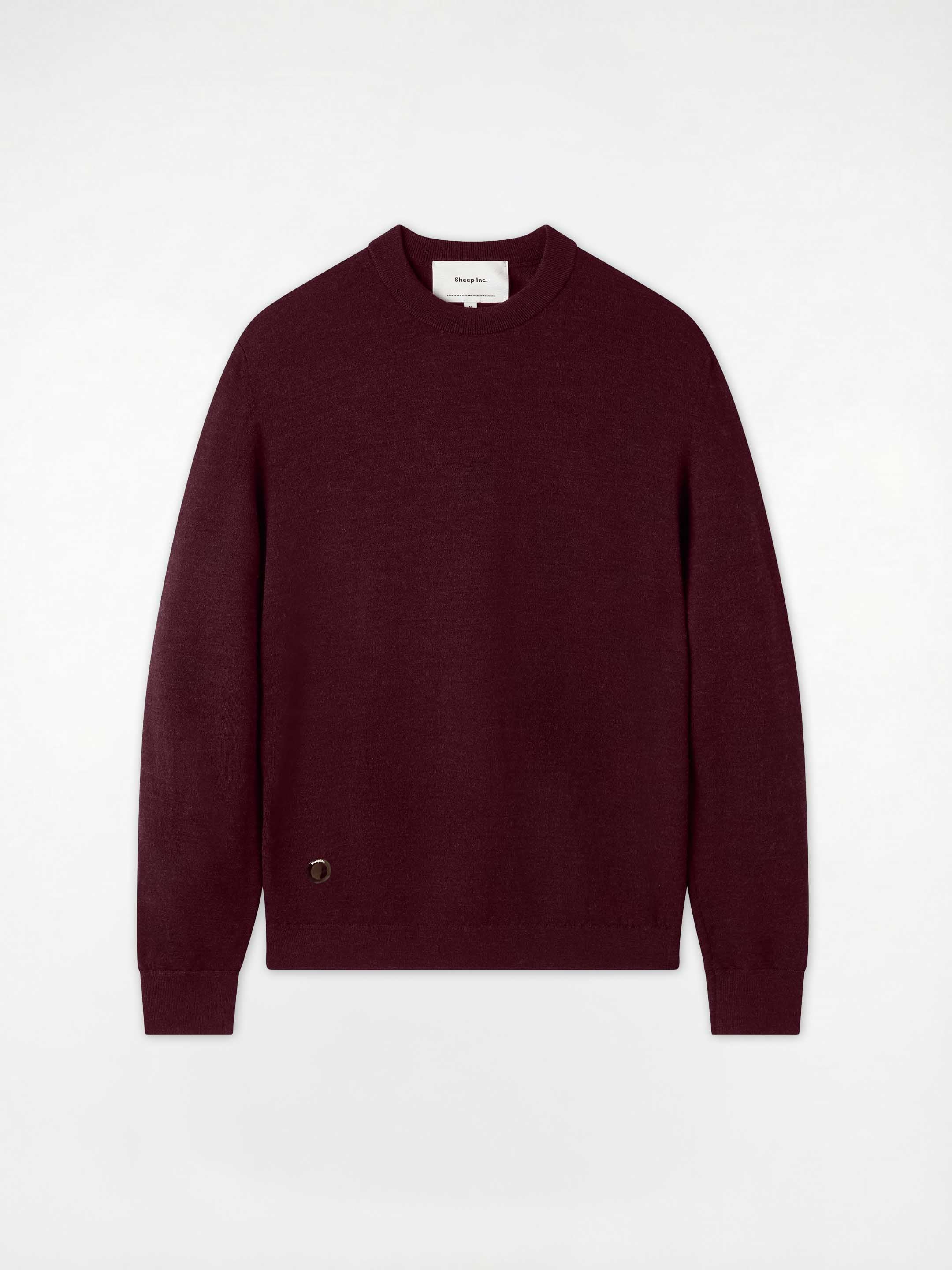 The Fine Knit Crewneck - Konini Burgundy - Image 4