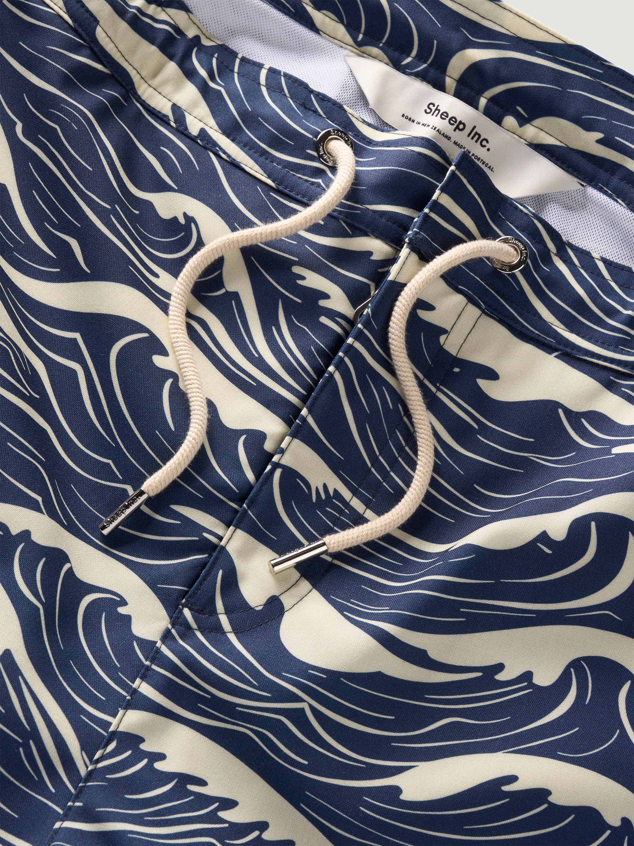 The Merino Swim Shorts - Navy Wave - Image 3