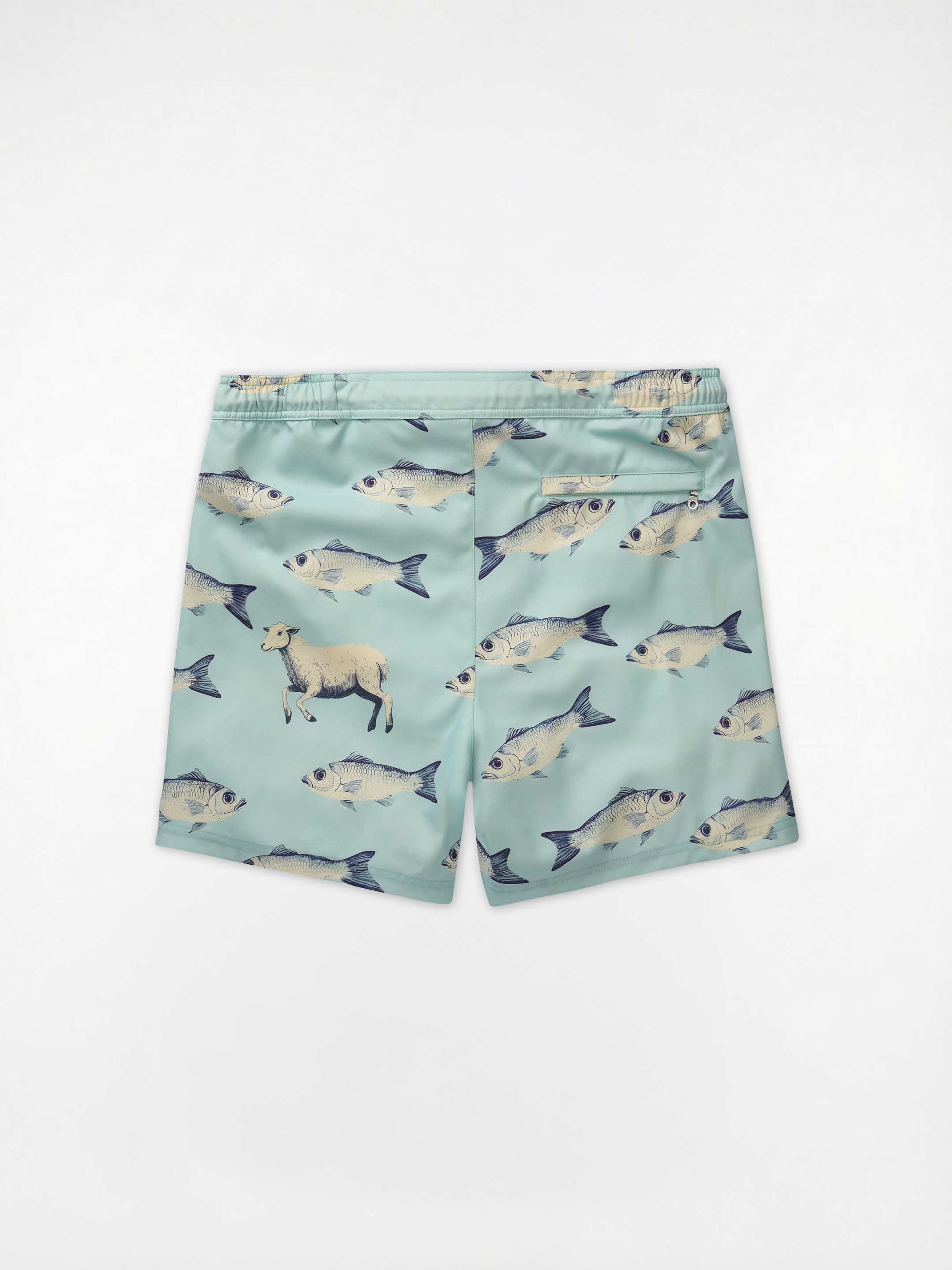 The Merino Swim Shorts - Blue Fish - Image 3