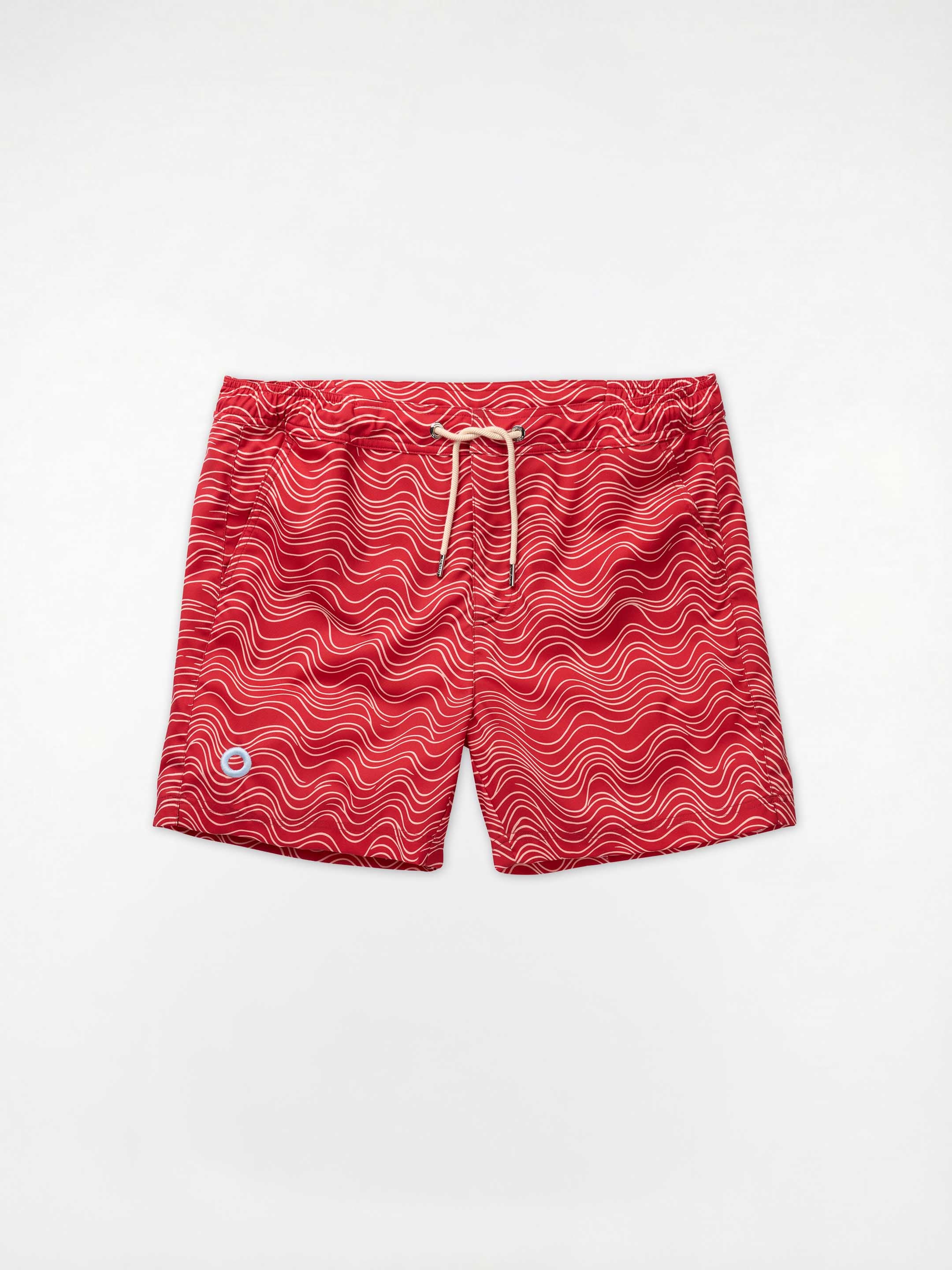 The Merino Swim Shorts - Crimson Current - Image 3