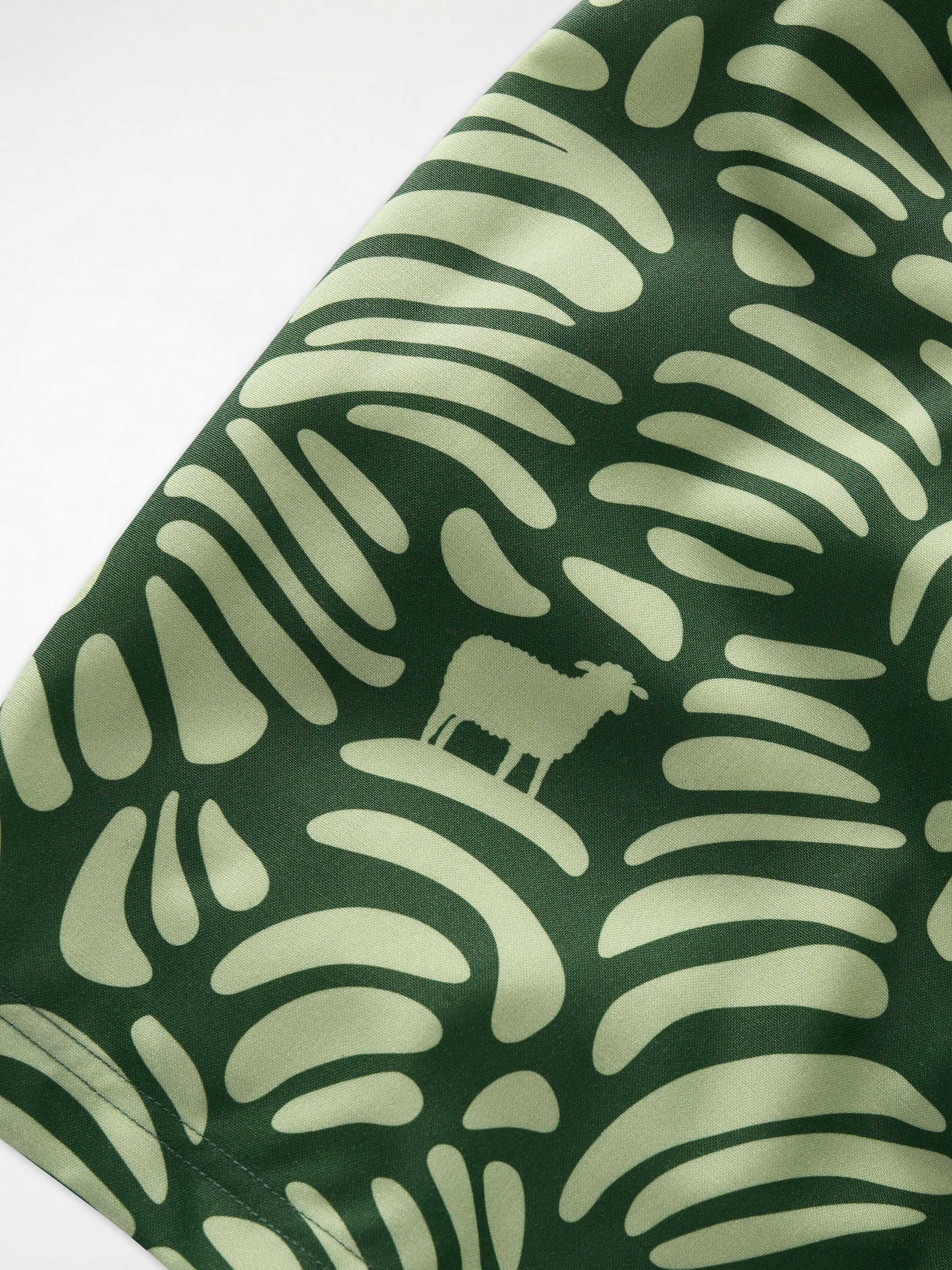The Merino Swim Shorts - Green Tropic - Image 6