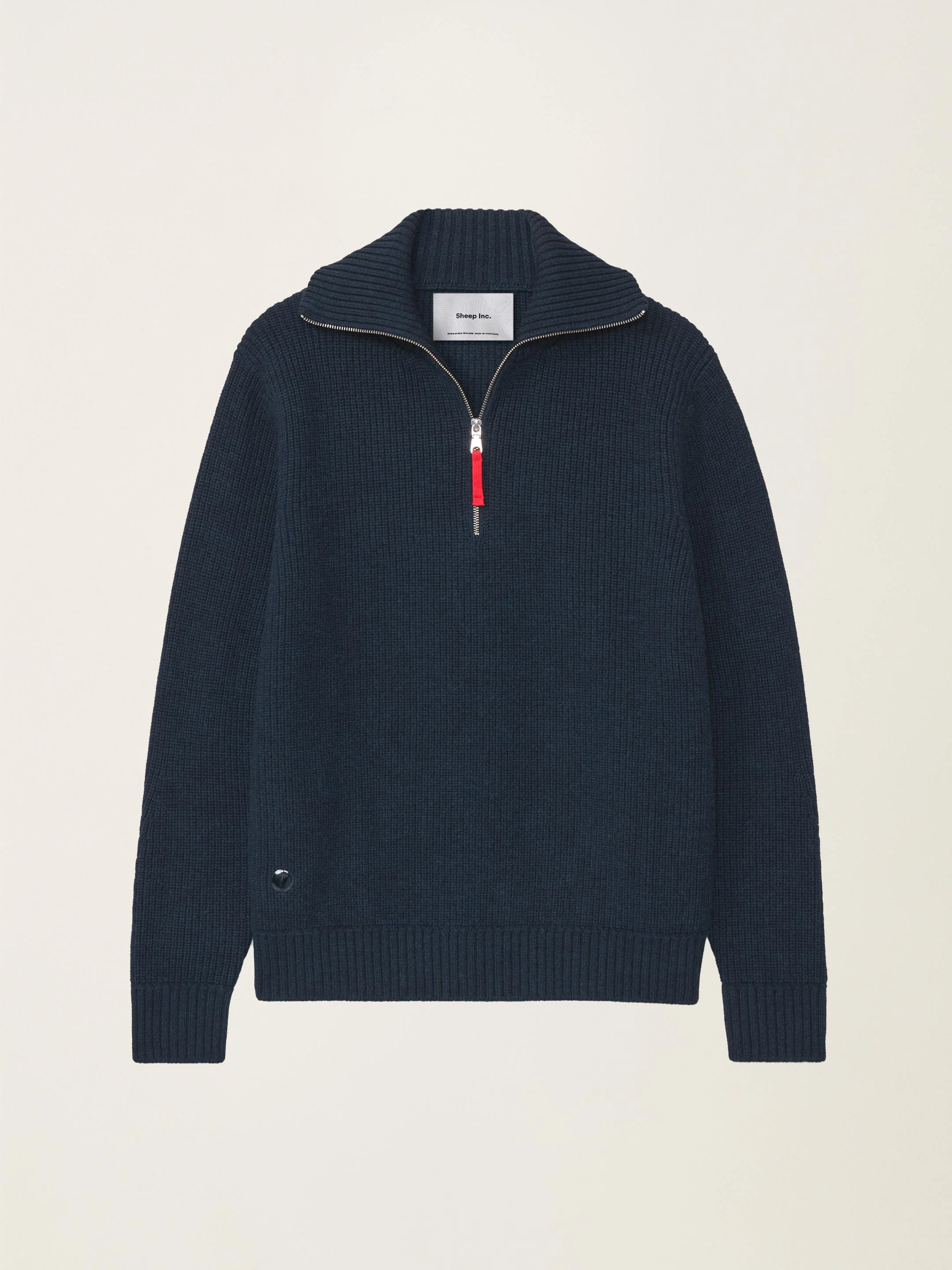 The Ridge Knit Half Zip - Pacific Blue - Image 3