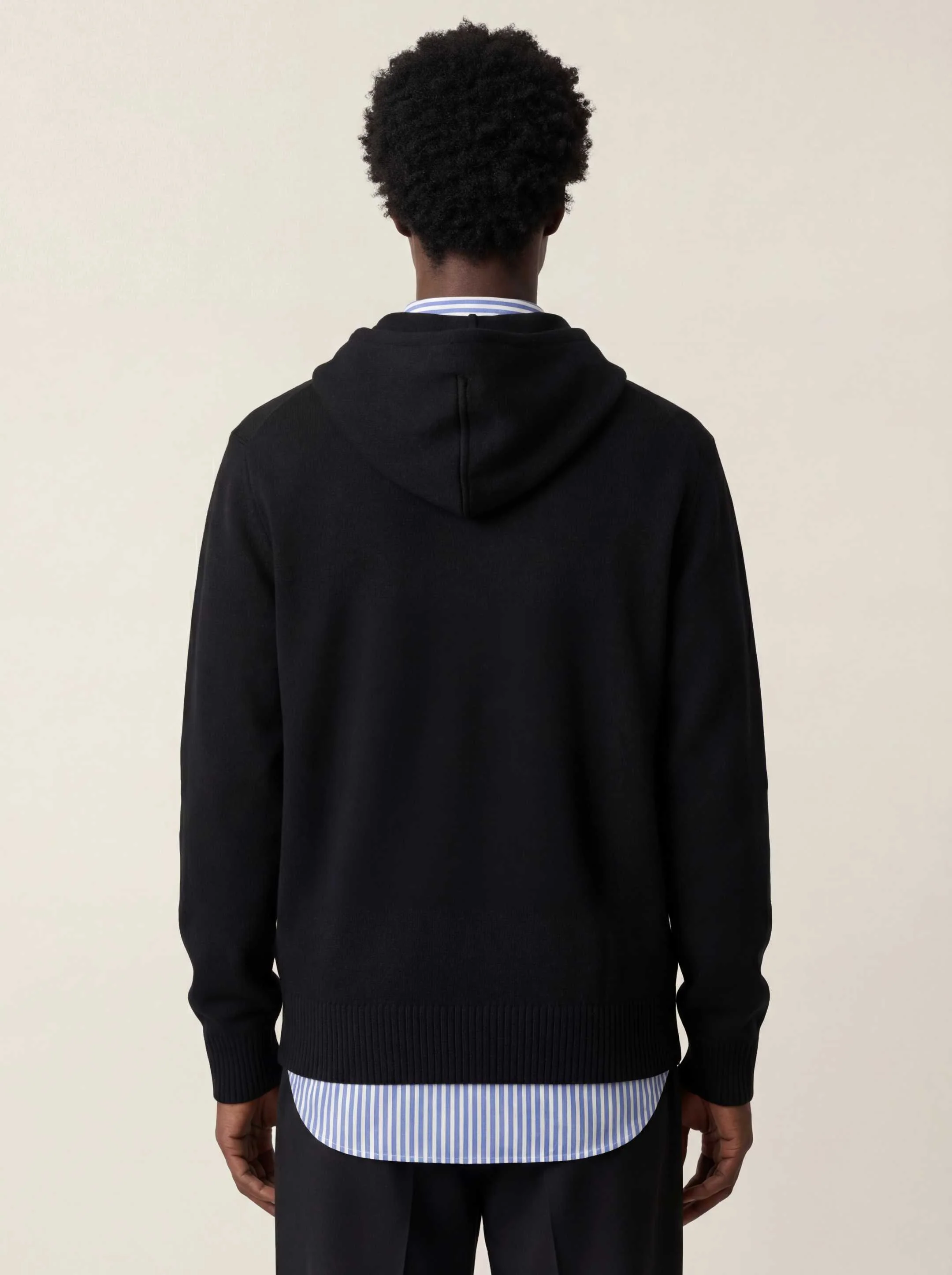The Signature Merino Hoodie - Anthracite Black - Image 3