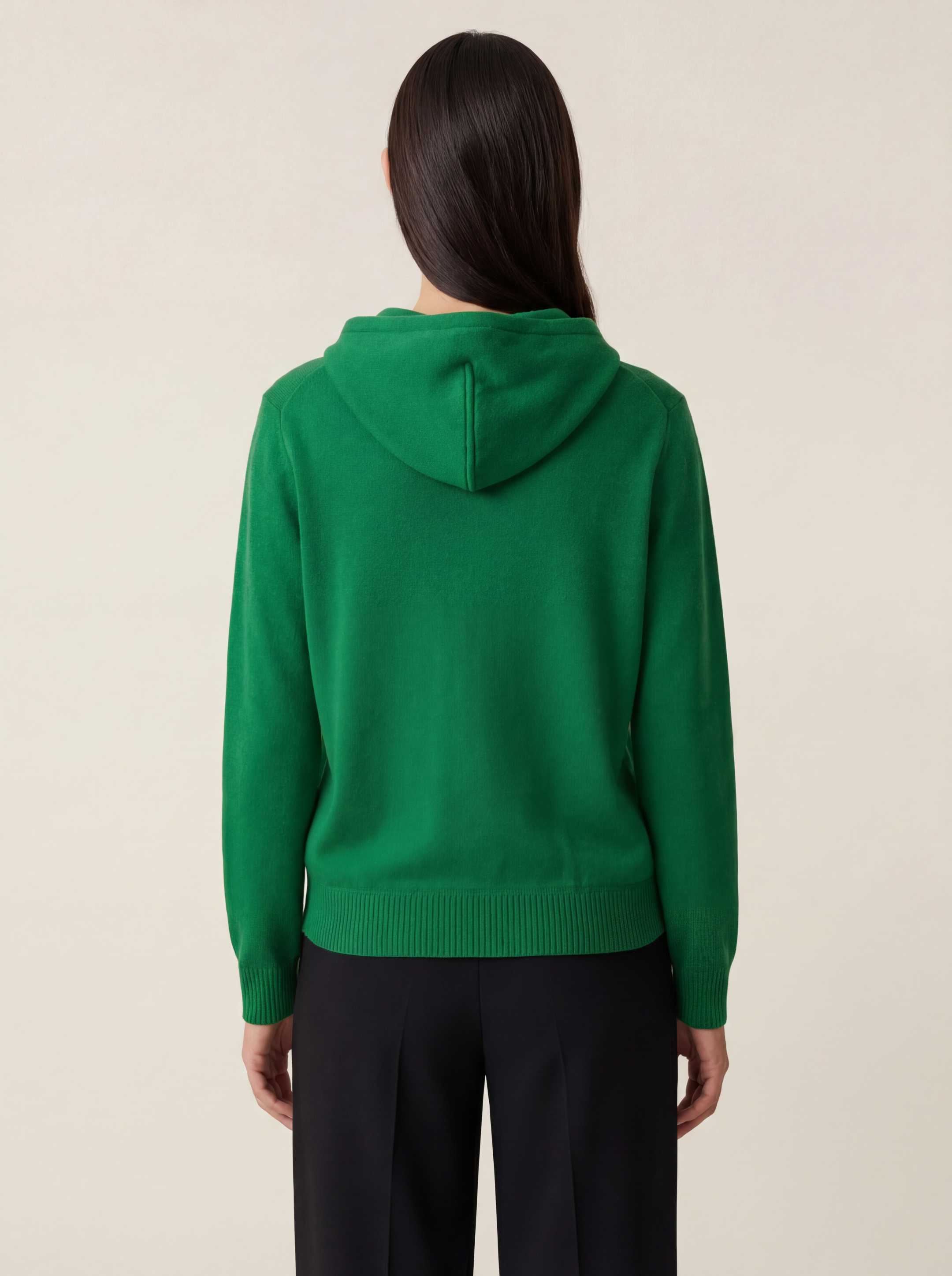 The Signature Merino Hoodie - Bottle Green - Image 3