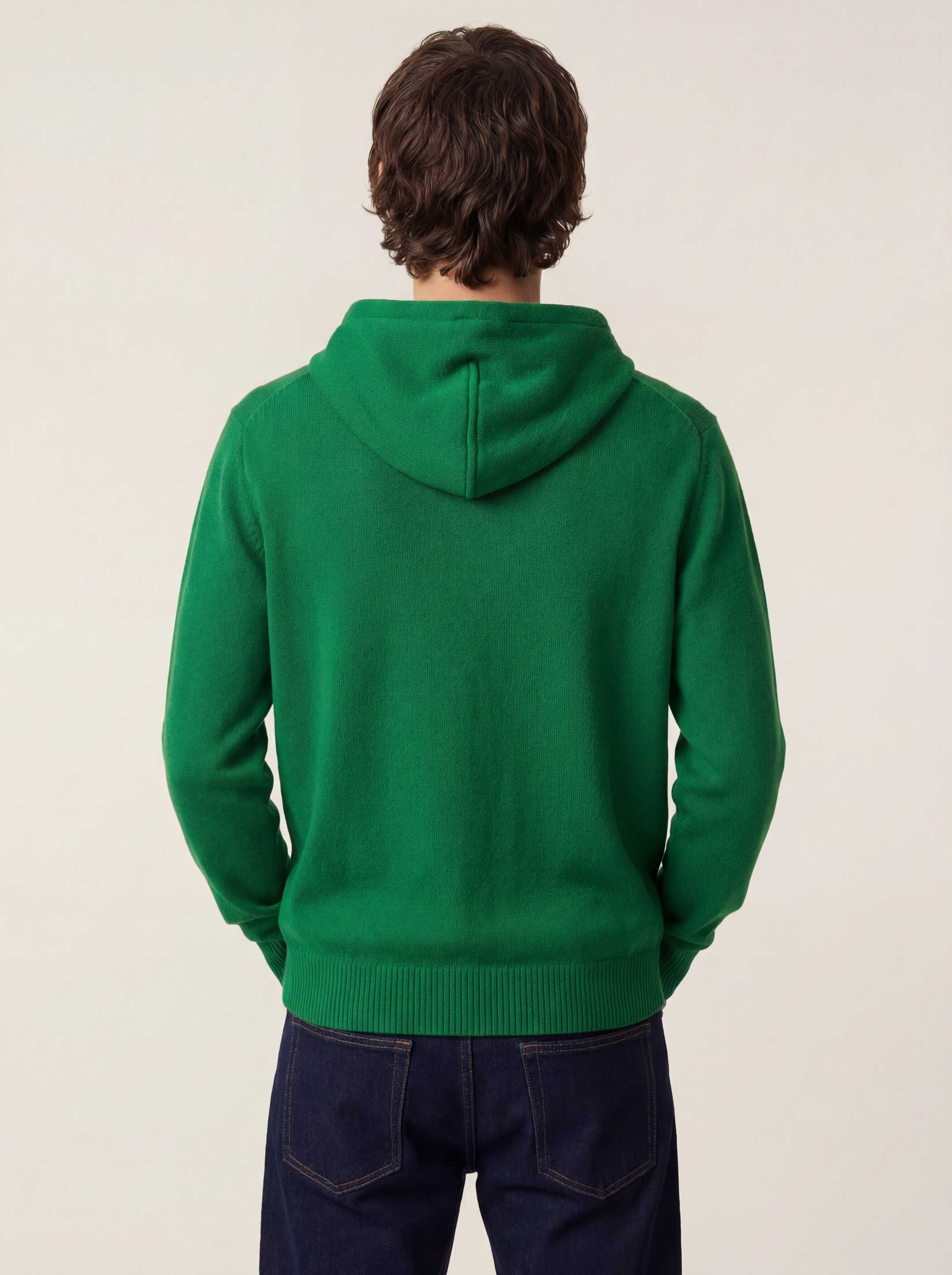 The Signature Merino Hoodie - Bottle Green - Image 4
