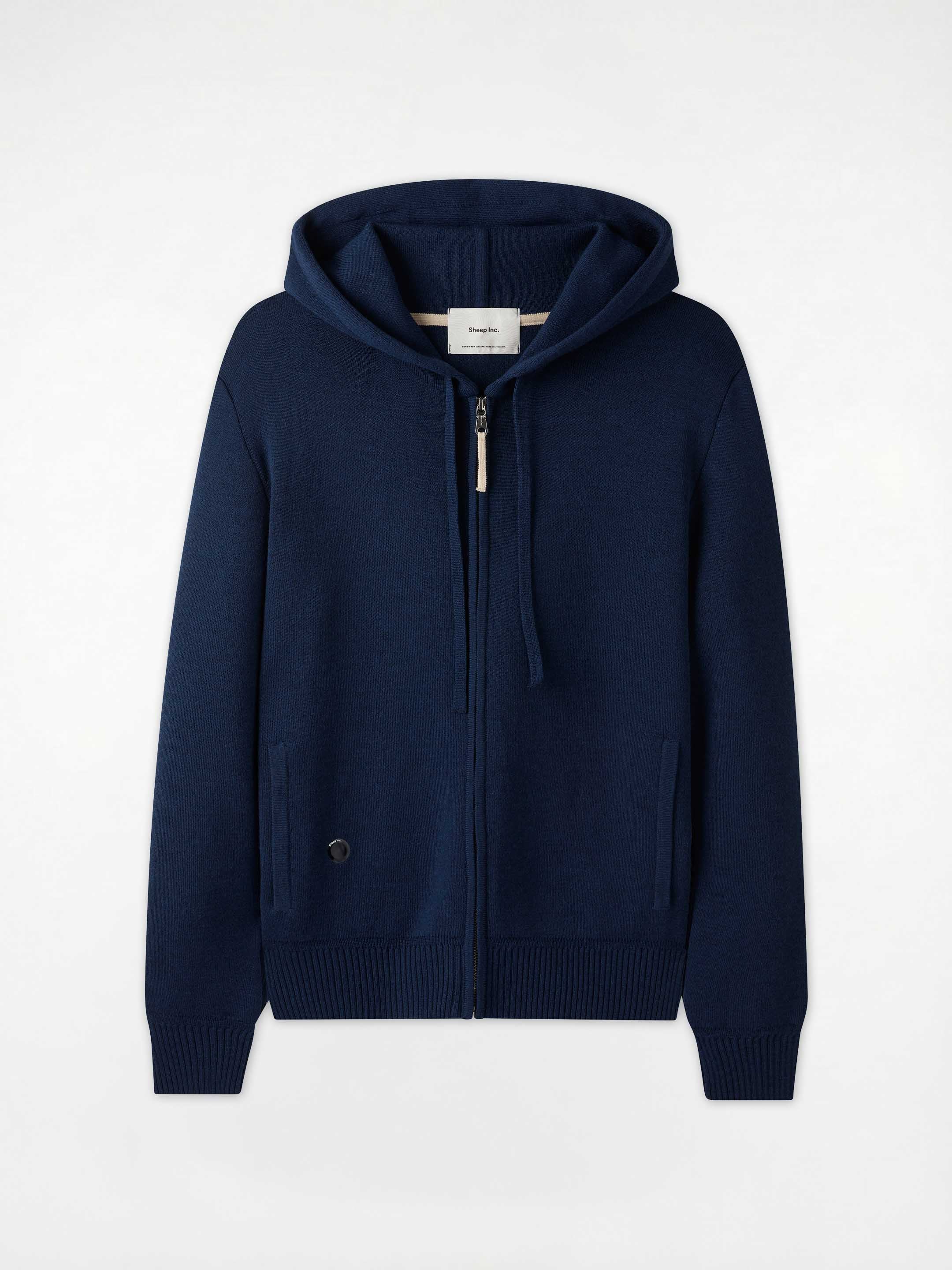 The Signature Merino Zip Hoodie - Atlantic Blue - Image 5