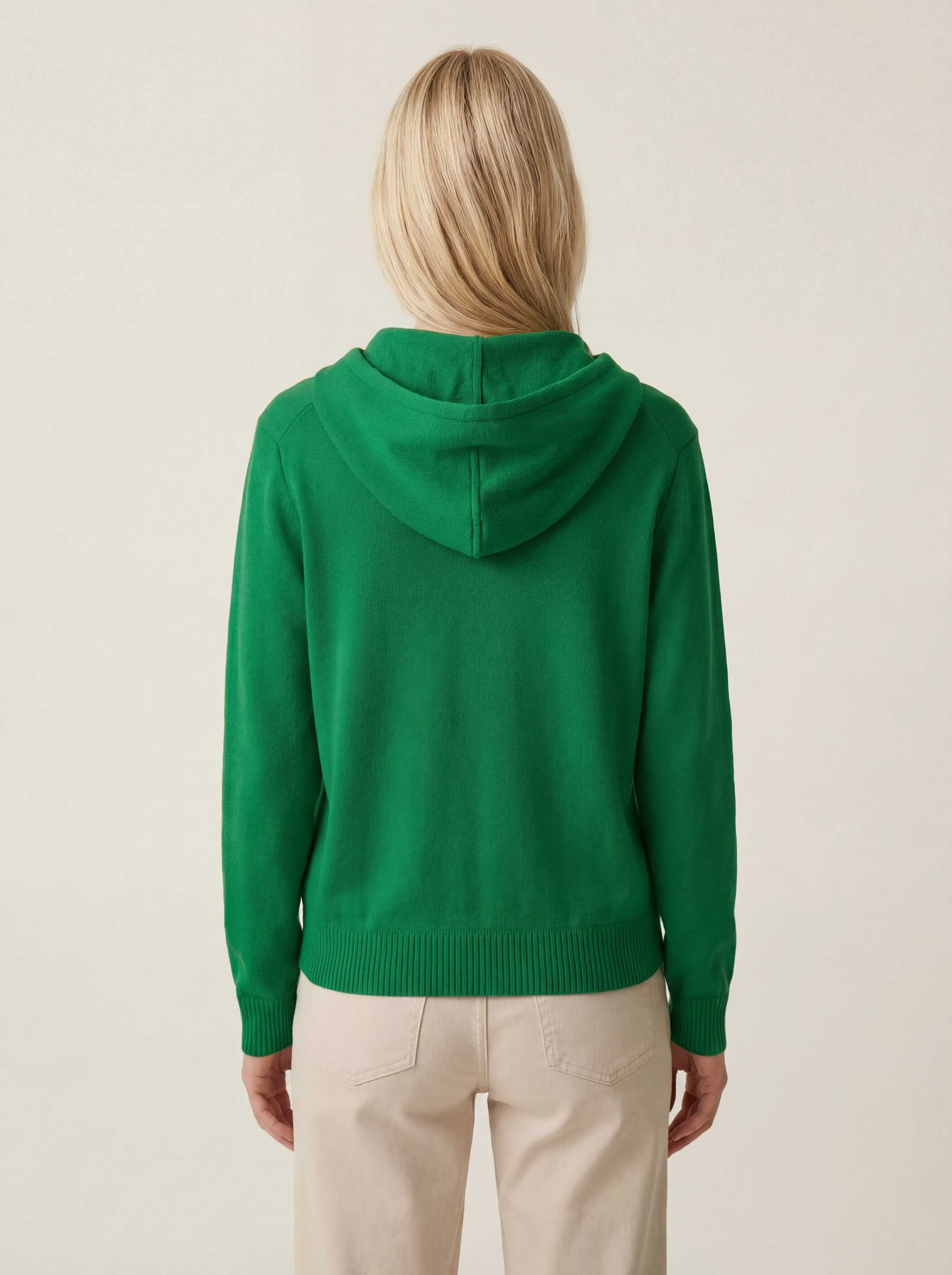 The Signature Merino Zip Hoodie - Bottle Green - Image 5