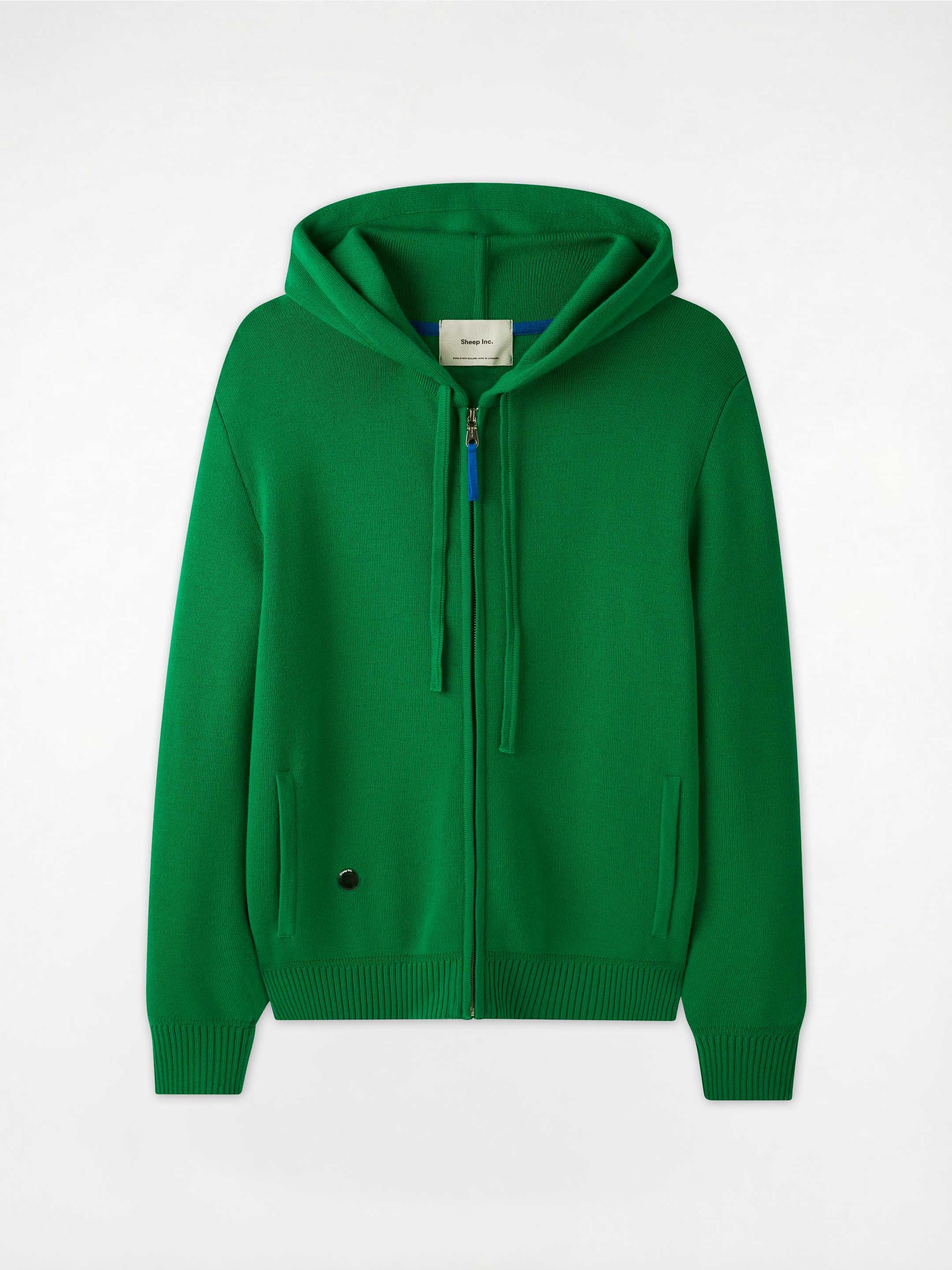 The Signature Merino Zip Hoodie - Bottle Green - Image 6