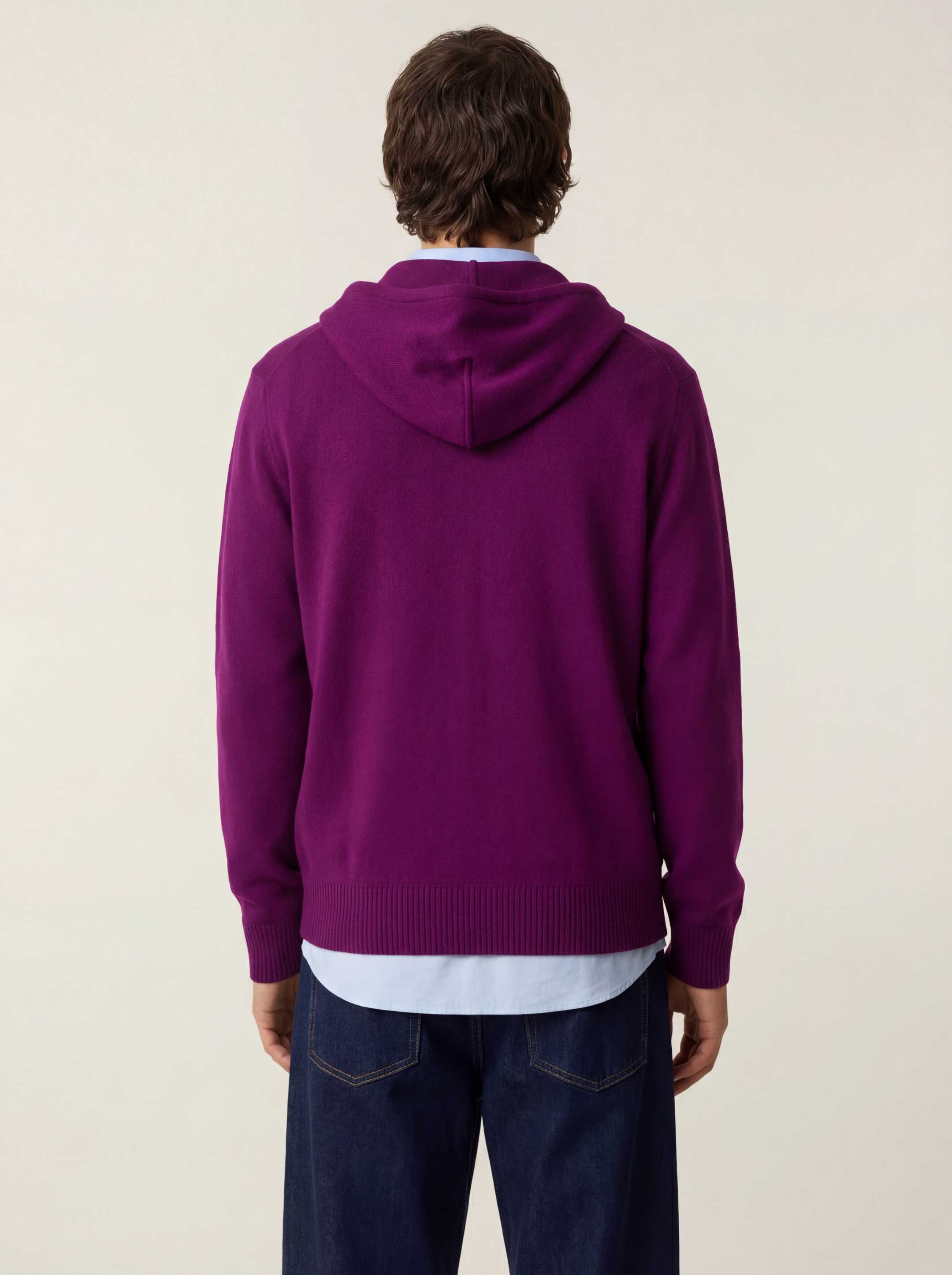 The Signature Merino Zip Hoodie - Royal Purple - Image 3