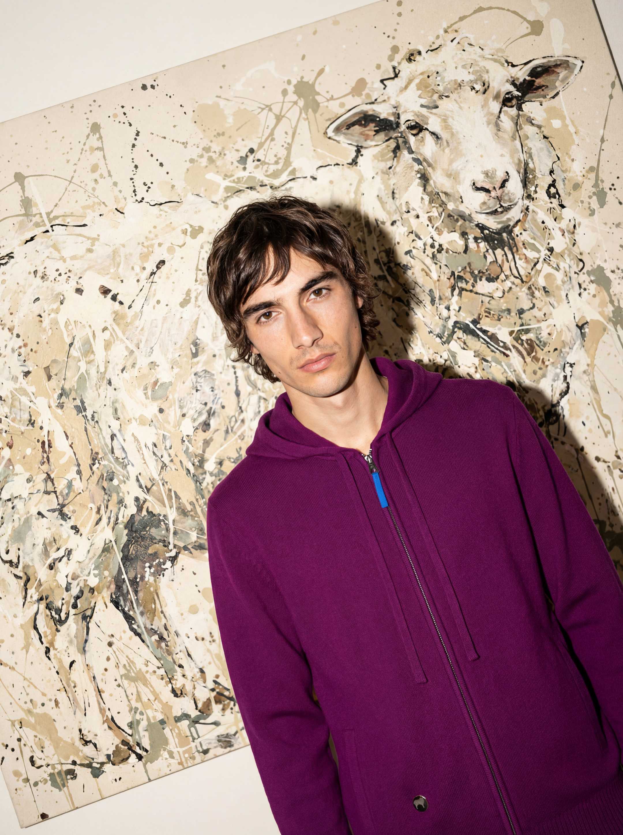 The Signature Merino Zip Hoodie - Royal Purple - Image 5
