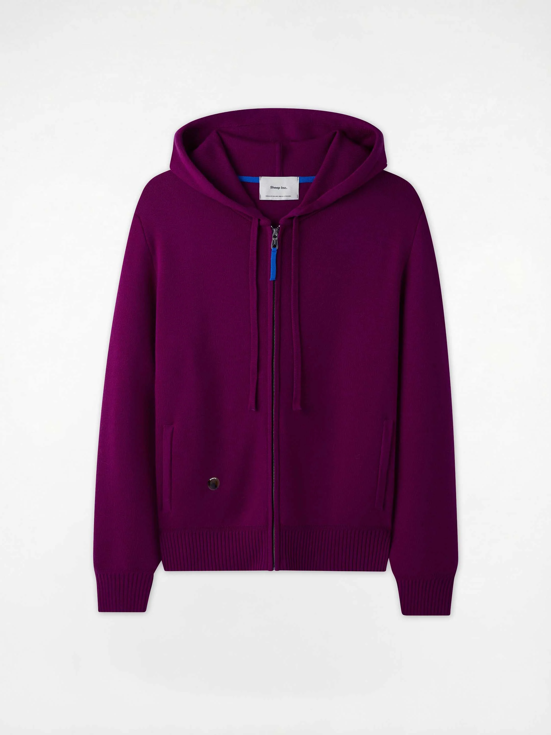 The Signature Merino Zip Hoodie - Royal Purple - Image 6