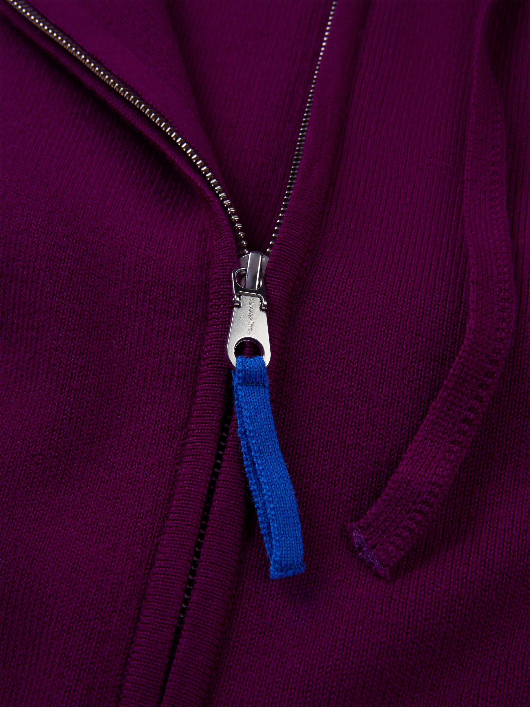 The Signature Merino Zip Hoodie - Royal Purple - Image 9