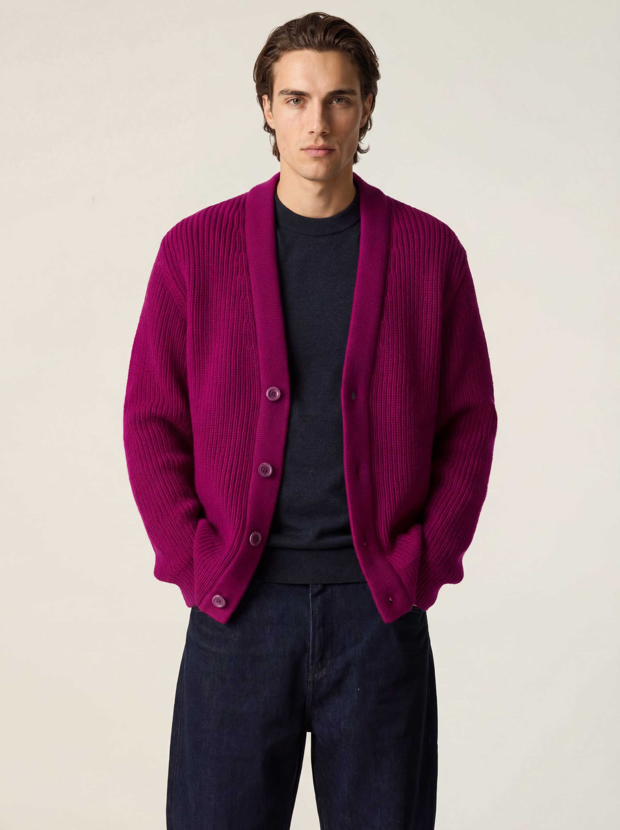 The Smit Mark Cardigan - Royal Purple - Image 3