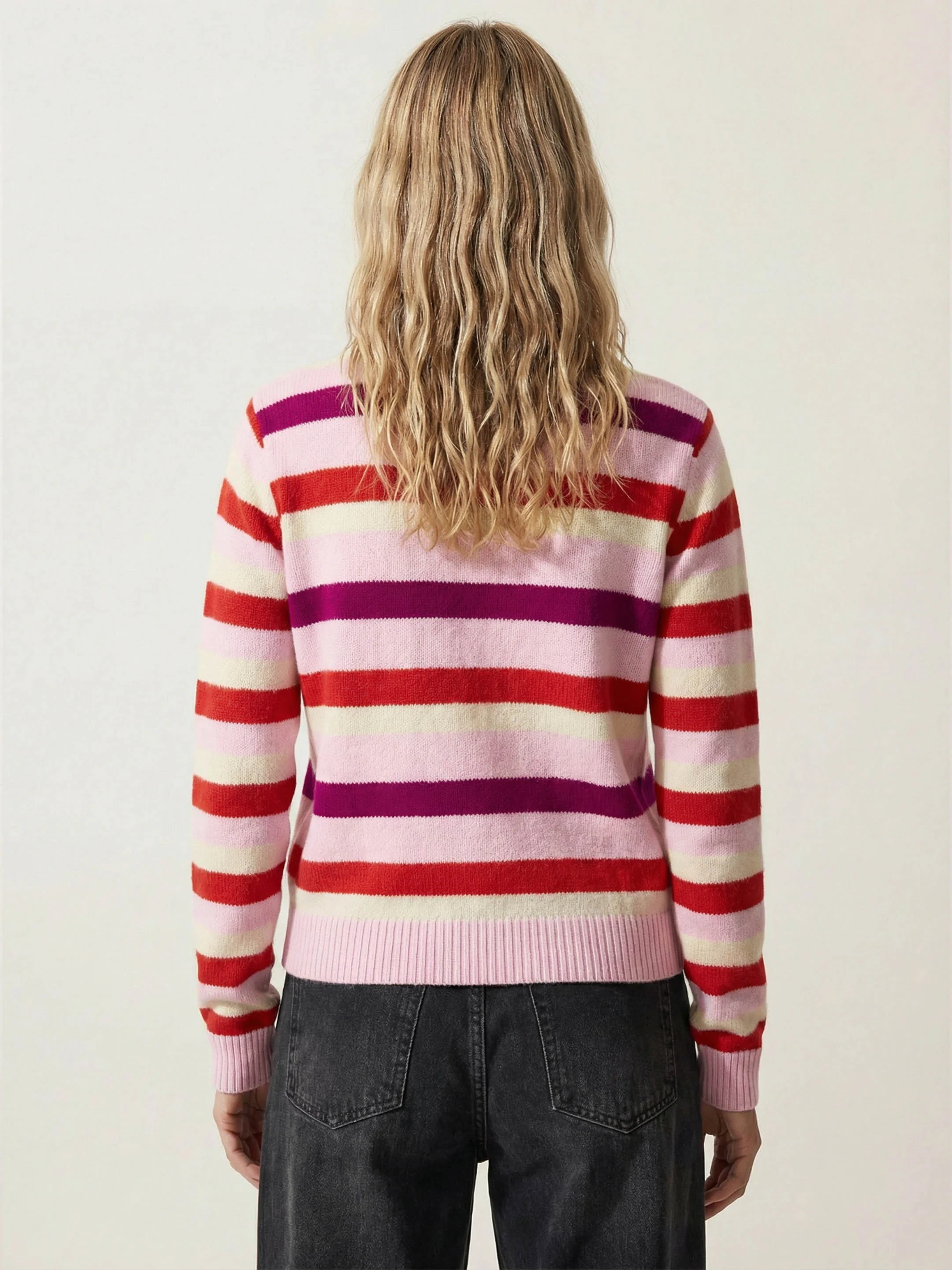 The Stripe Crewneck - Candyfloss Pink - Image 4