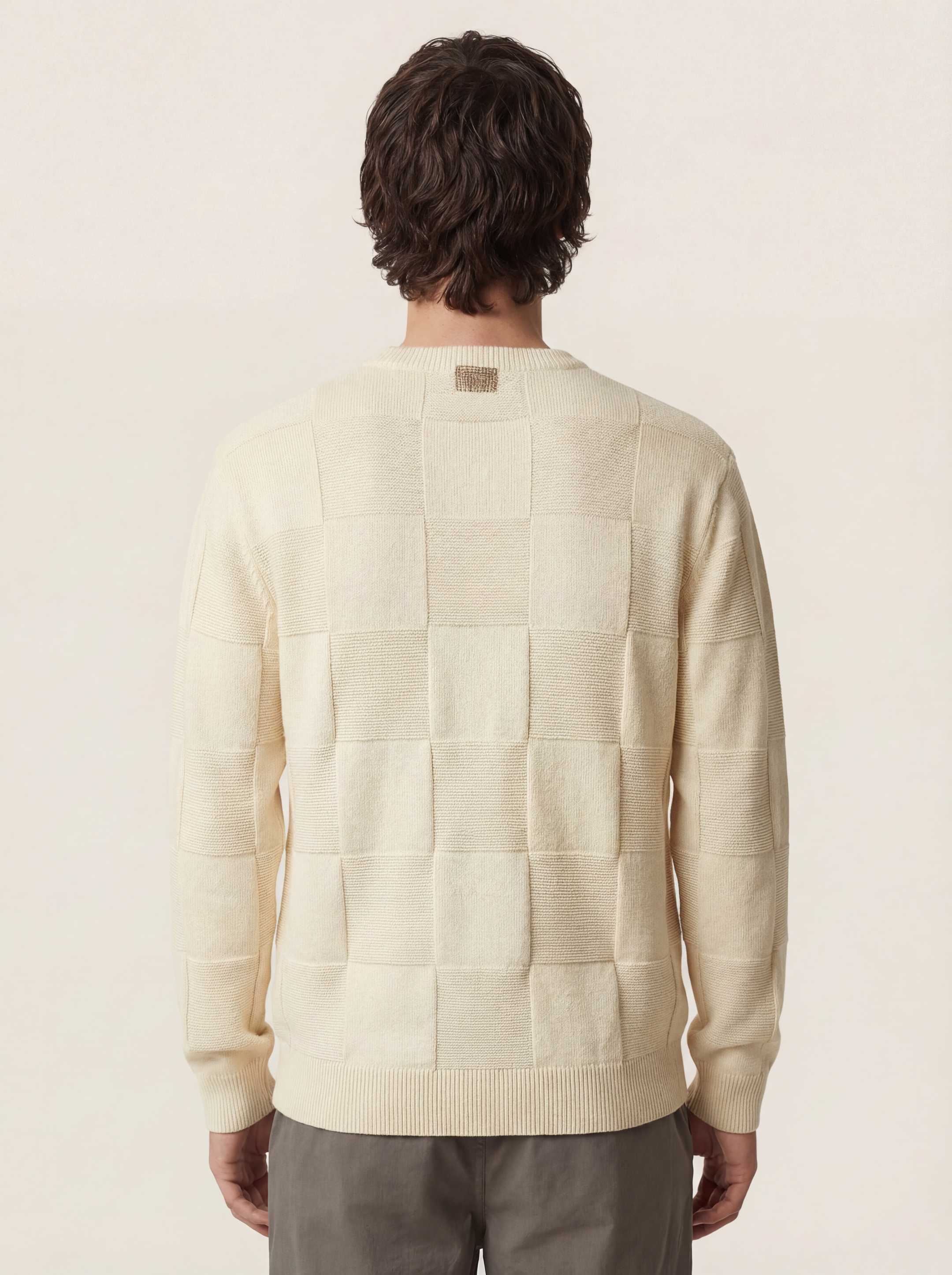 The Textured Crewneck - Raw White - Image 5