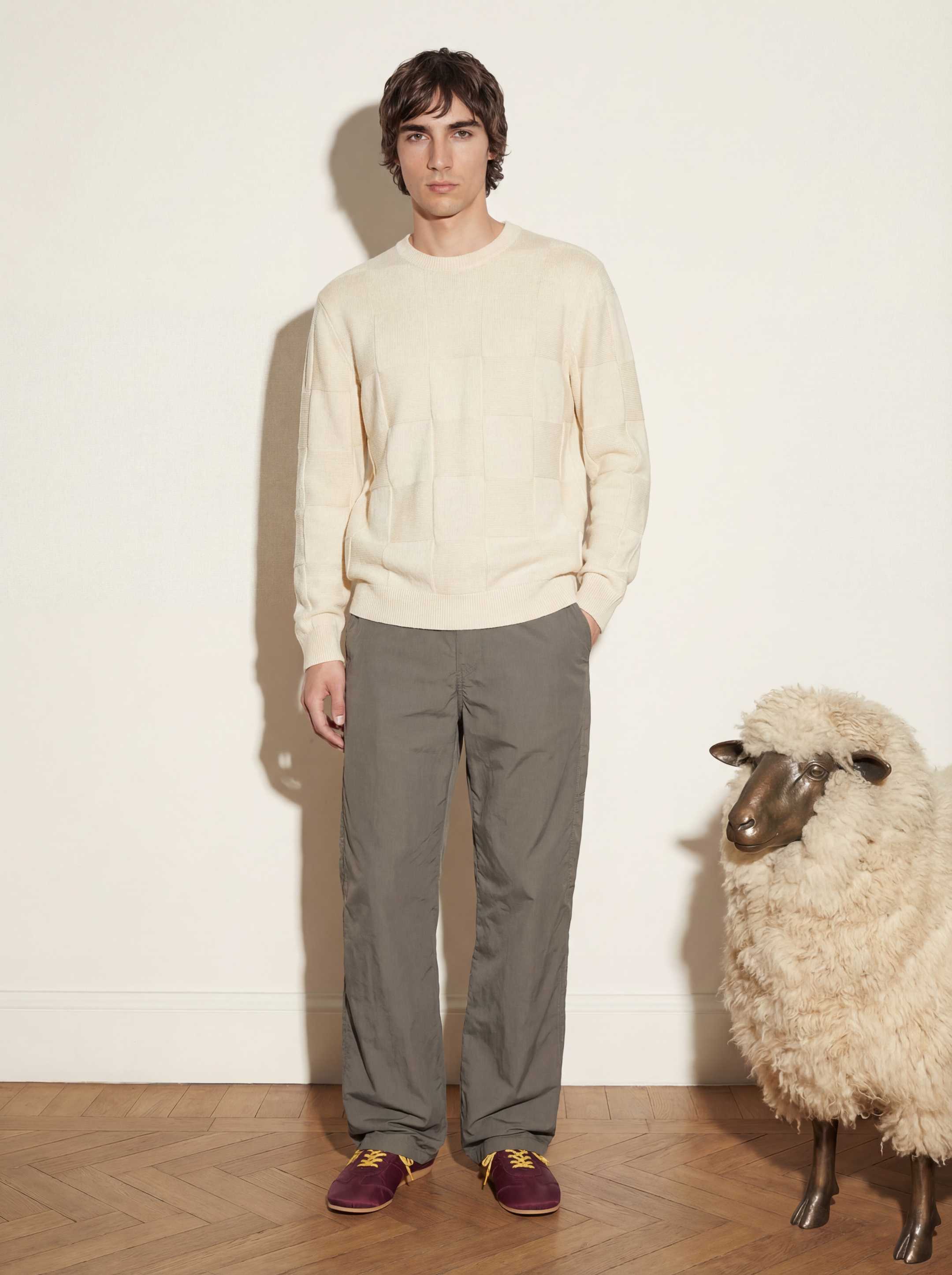 The Textured Crewneck - Raw White - Image 8