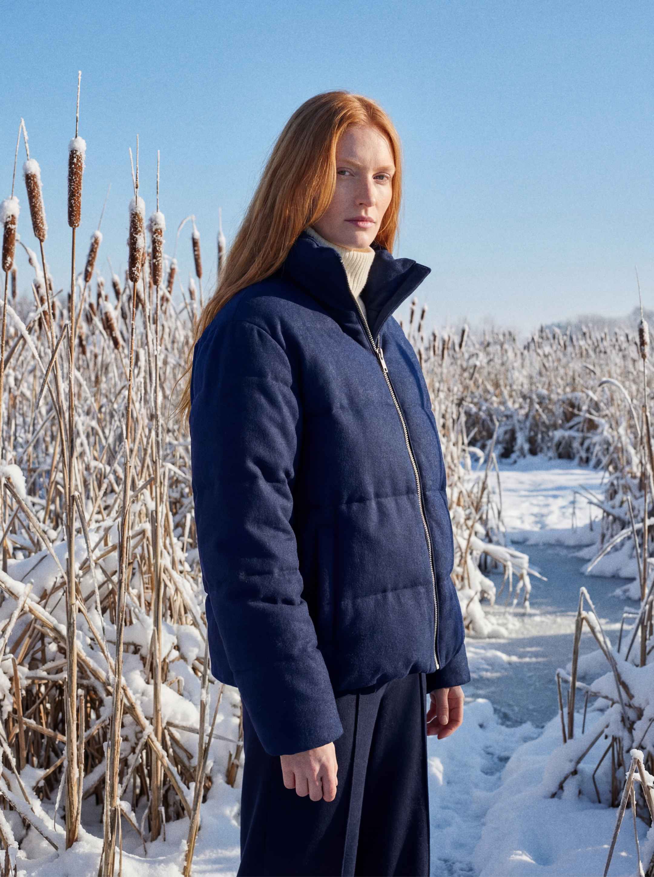 The Wool Puffer Jacket - Pacific Blue - Image 12