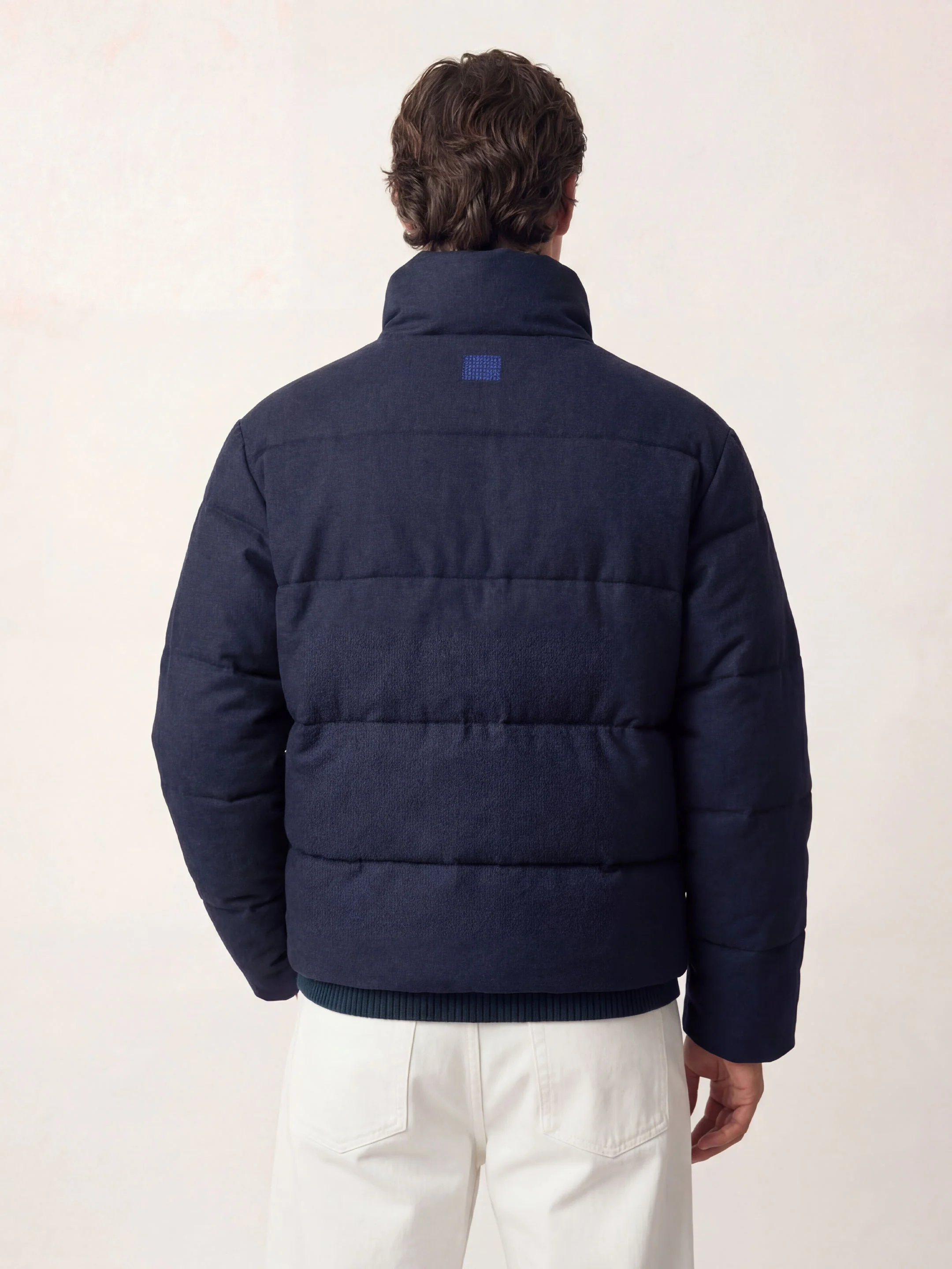 The Wool Puffer Jacket - Pacific Blue - Image 3