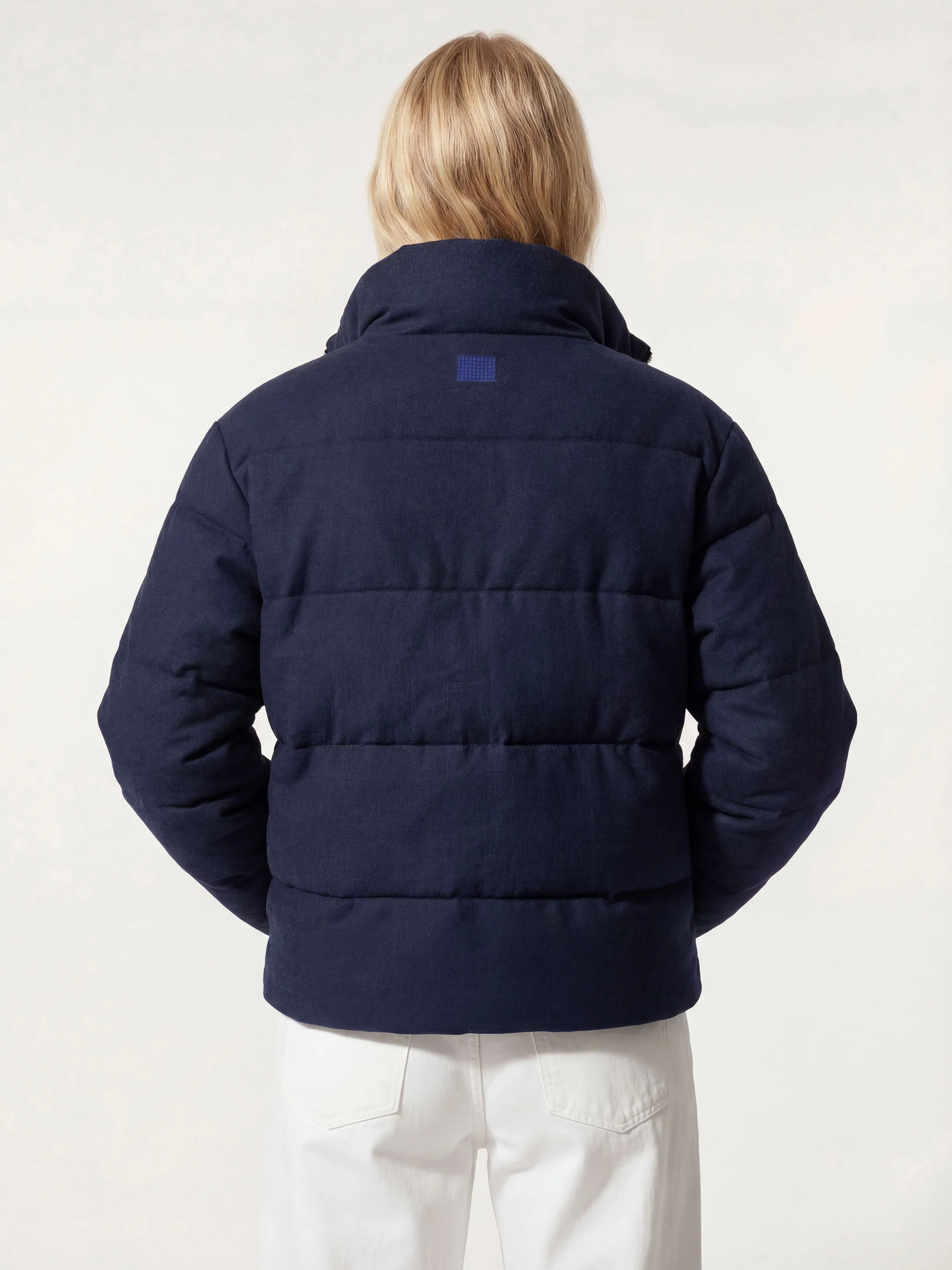 The Wool Puffer Jacket - Pacific Blue - Image 4